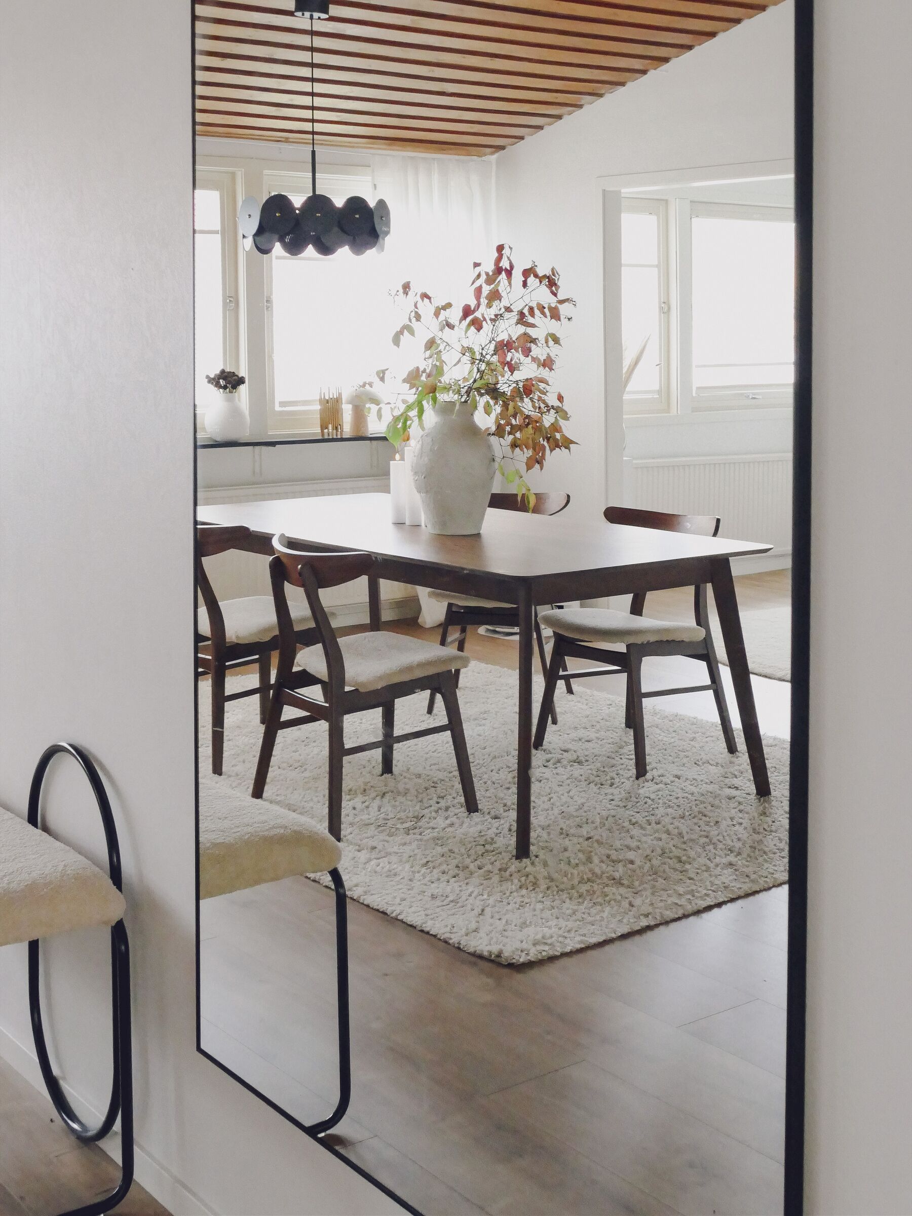 Dining Table MADOX Dark Walnut 200 cm 100 cm