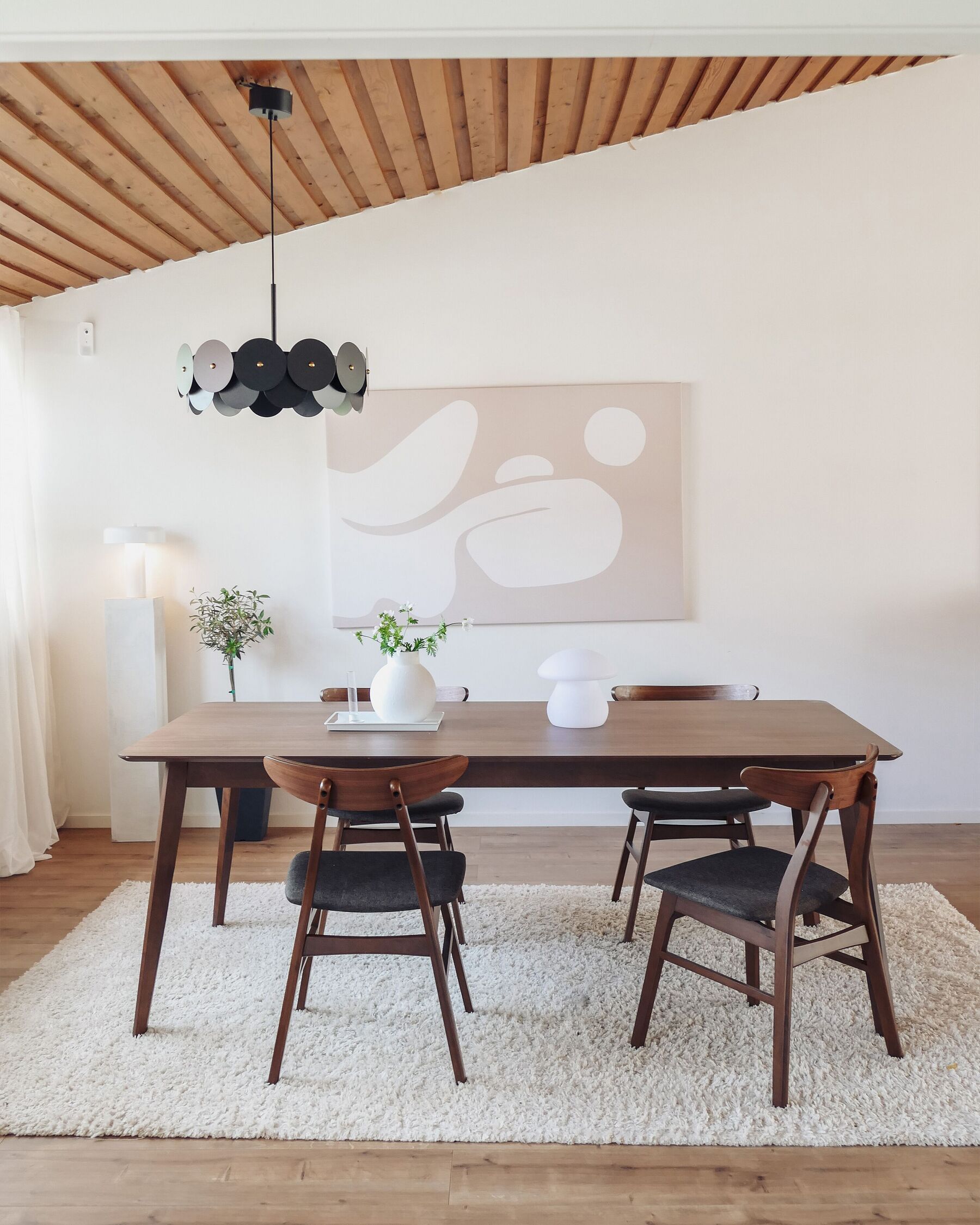 Dining Table MADOX Dark Walnut 200 cm 100 cm