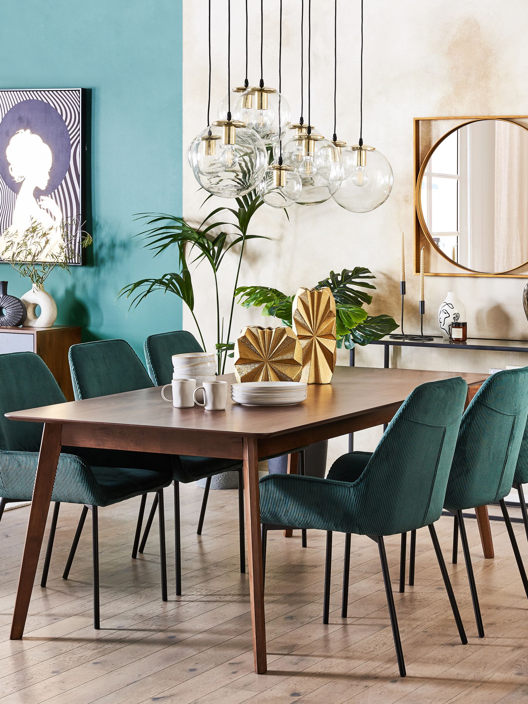 Dining Table MADOX Dark Walnut 200 cm 100 cm