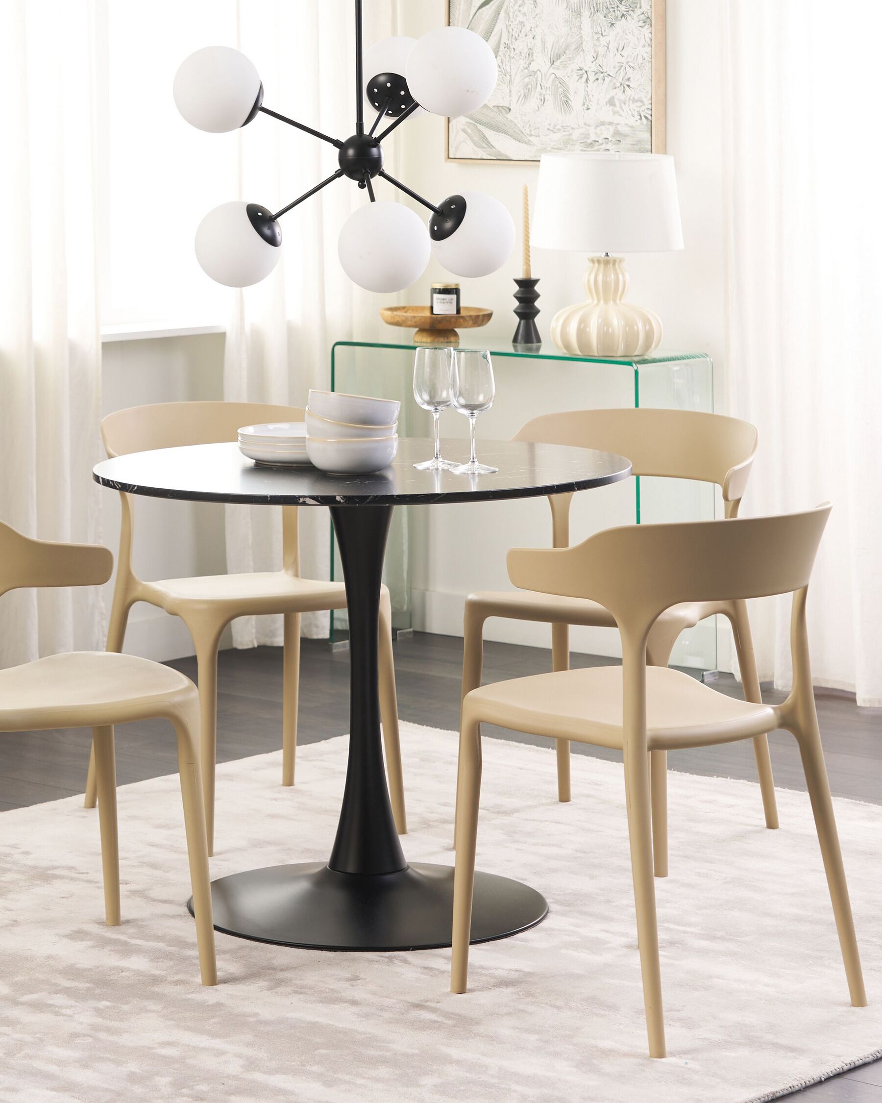 Dining Table BOCA Black 90 cm 90 cm