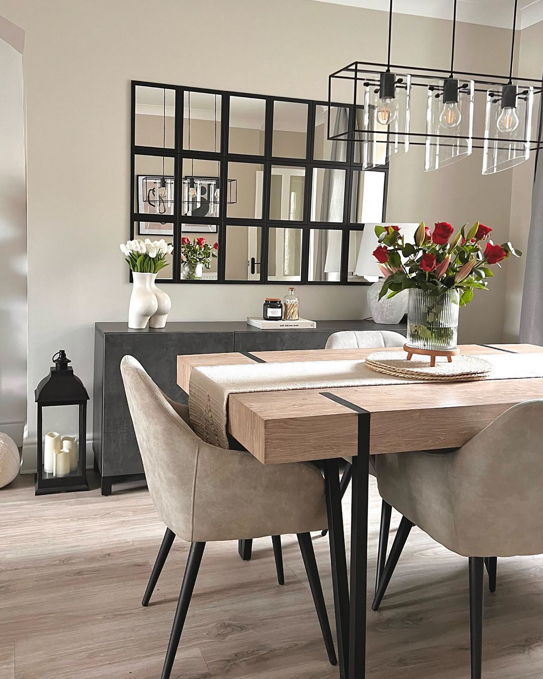 Dining Table ADENA Grey Concrete Effect 150 cm 90 cm