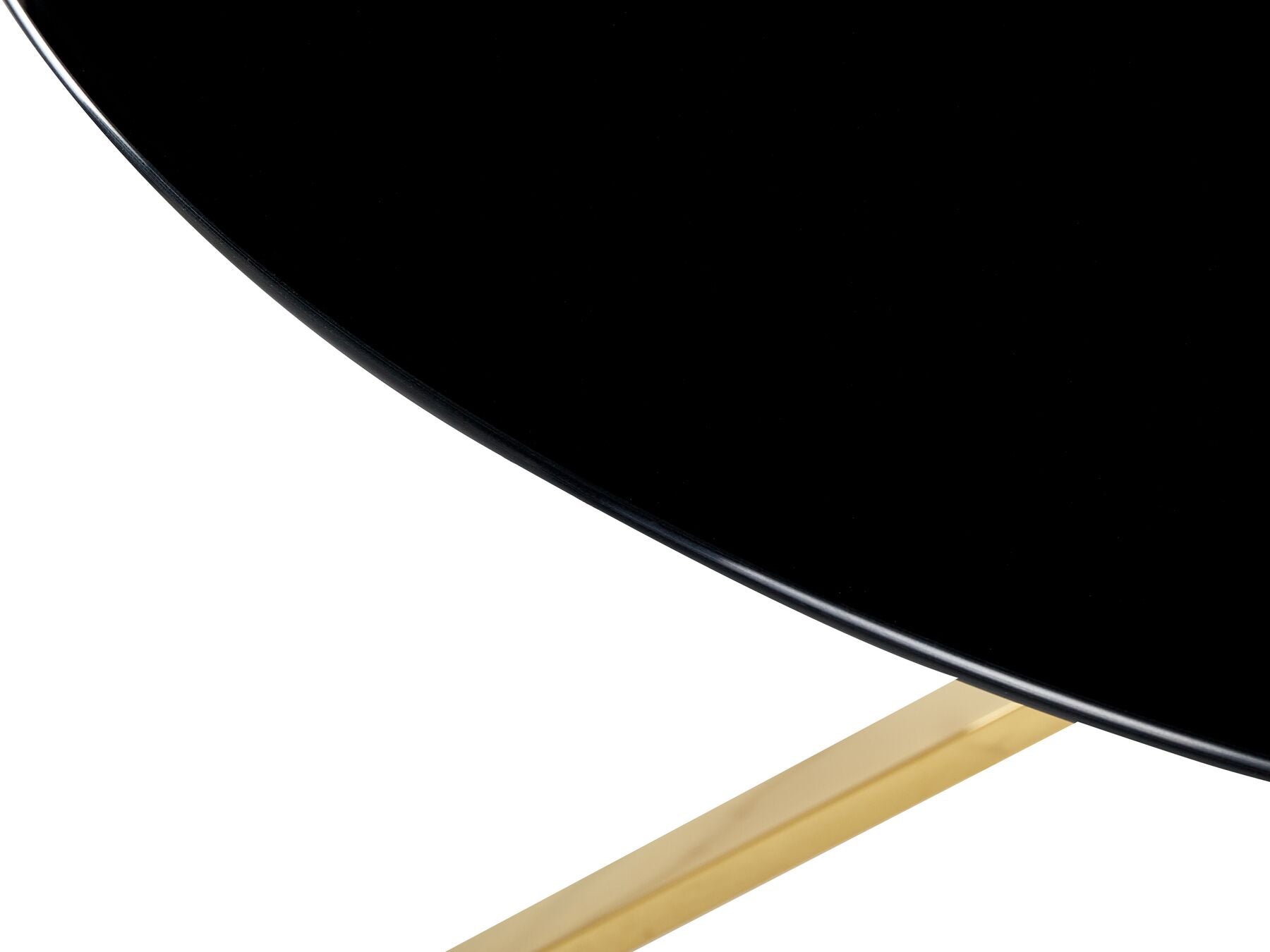 Dining Table BOSCO Black 105 cm 105 cm Tempered Glass