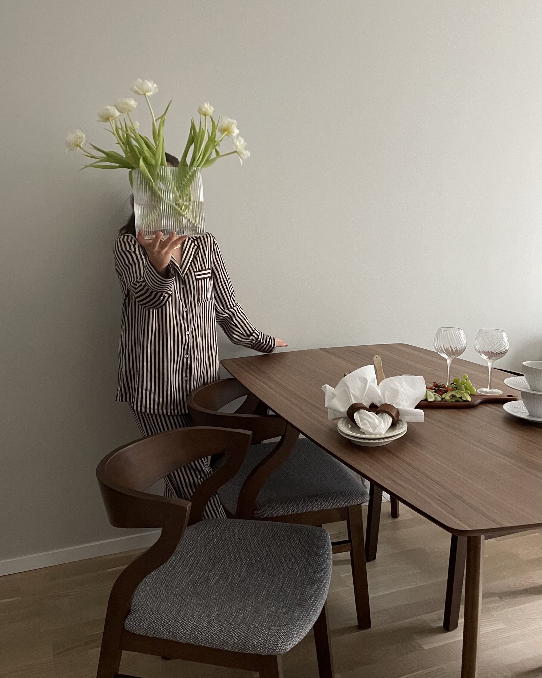 Dining Table IRIS Dark Brown 150 cm 90 cm