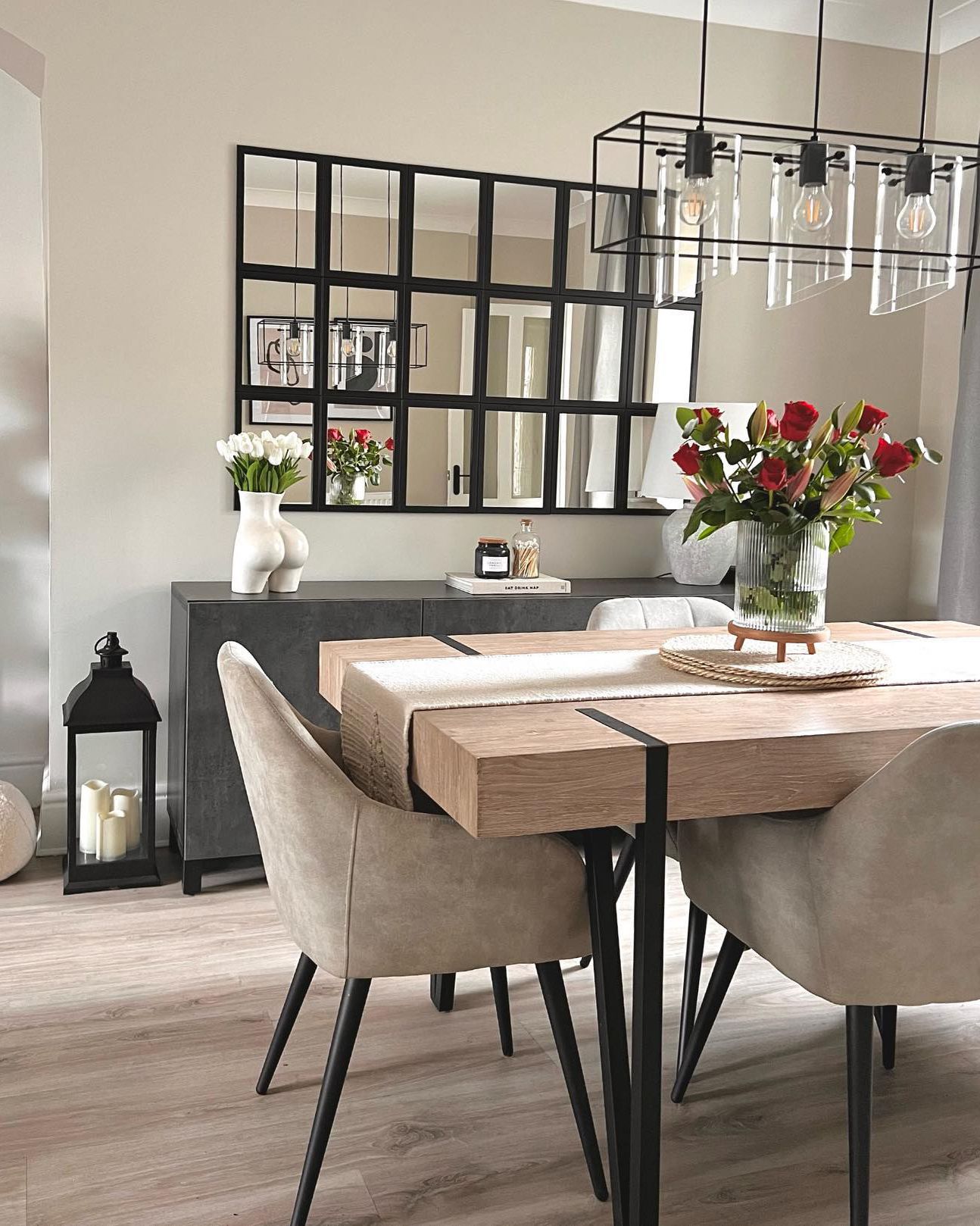 Dining Table ADENA Light Brown 180 cm 90 cm