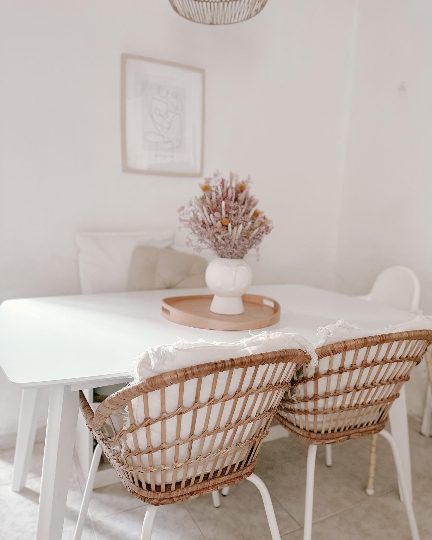 Extending Dining Table SANFORD White 150/195 cm 90 cm