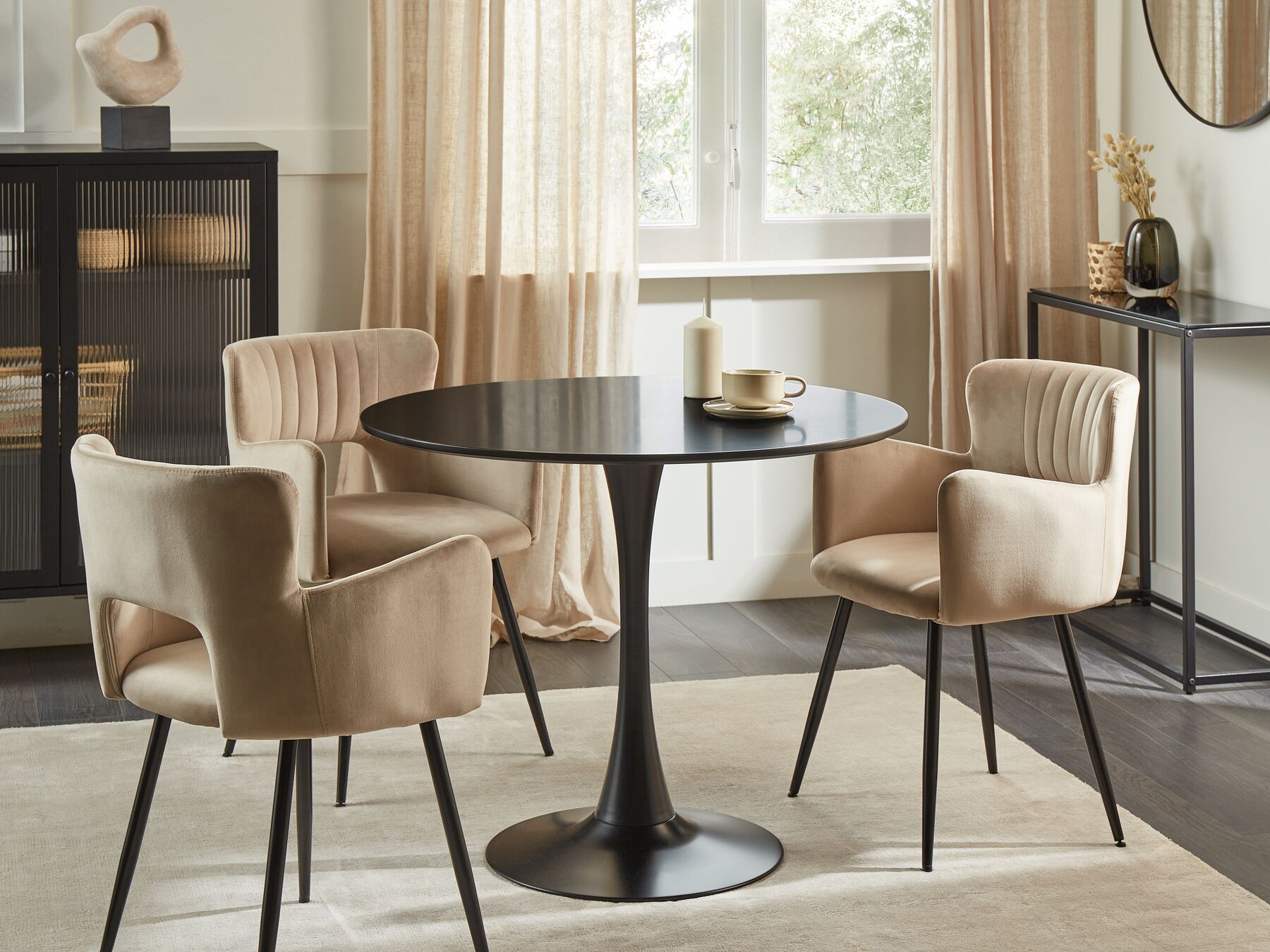 Dining Table BOCA Black 90 cm 90 cm