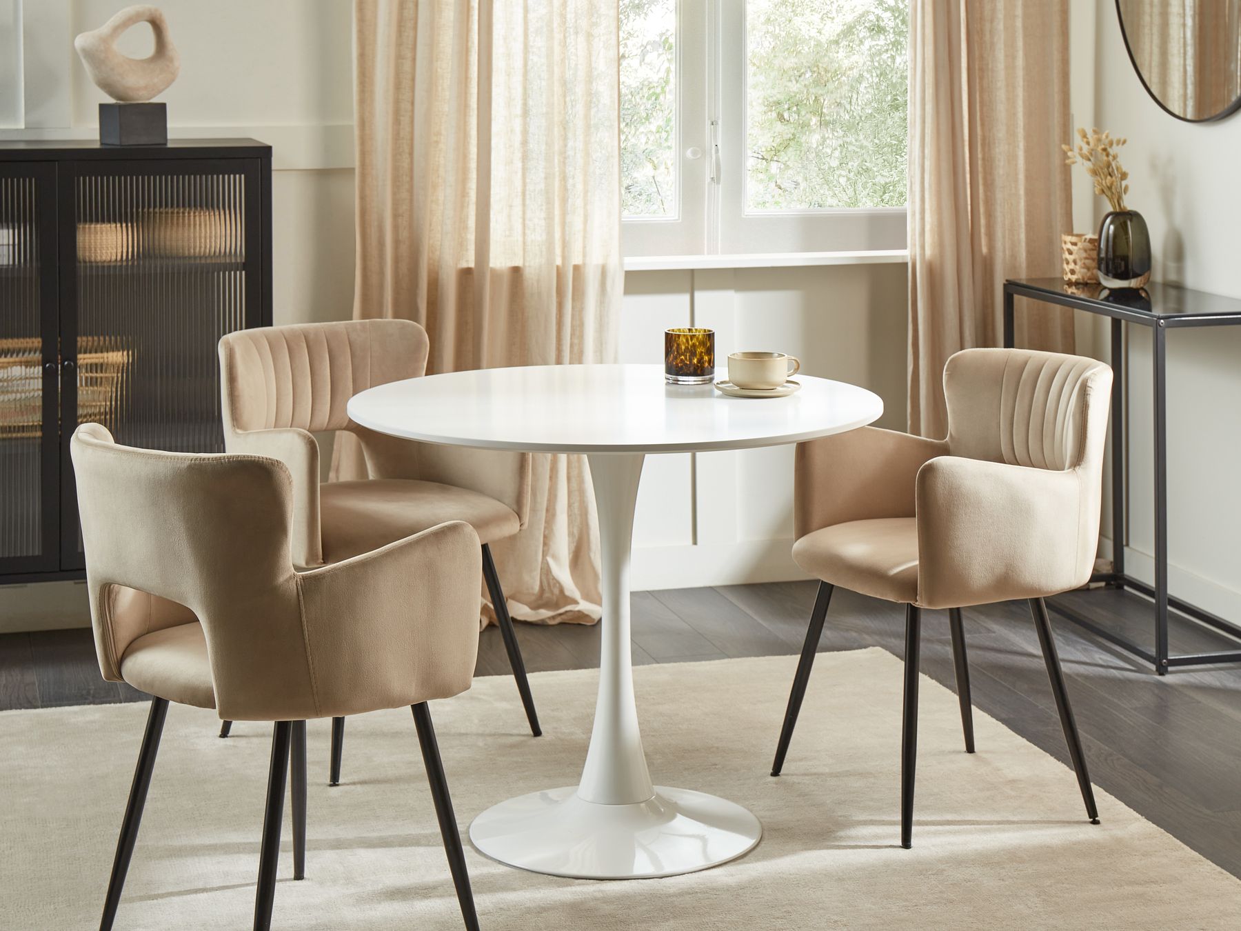 Dining Table BOCA White 90 cm 90 cm