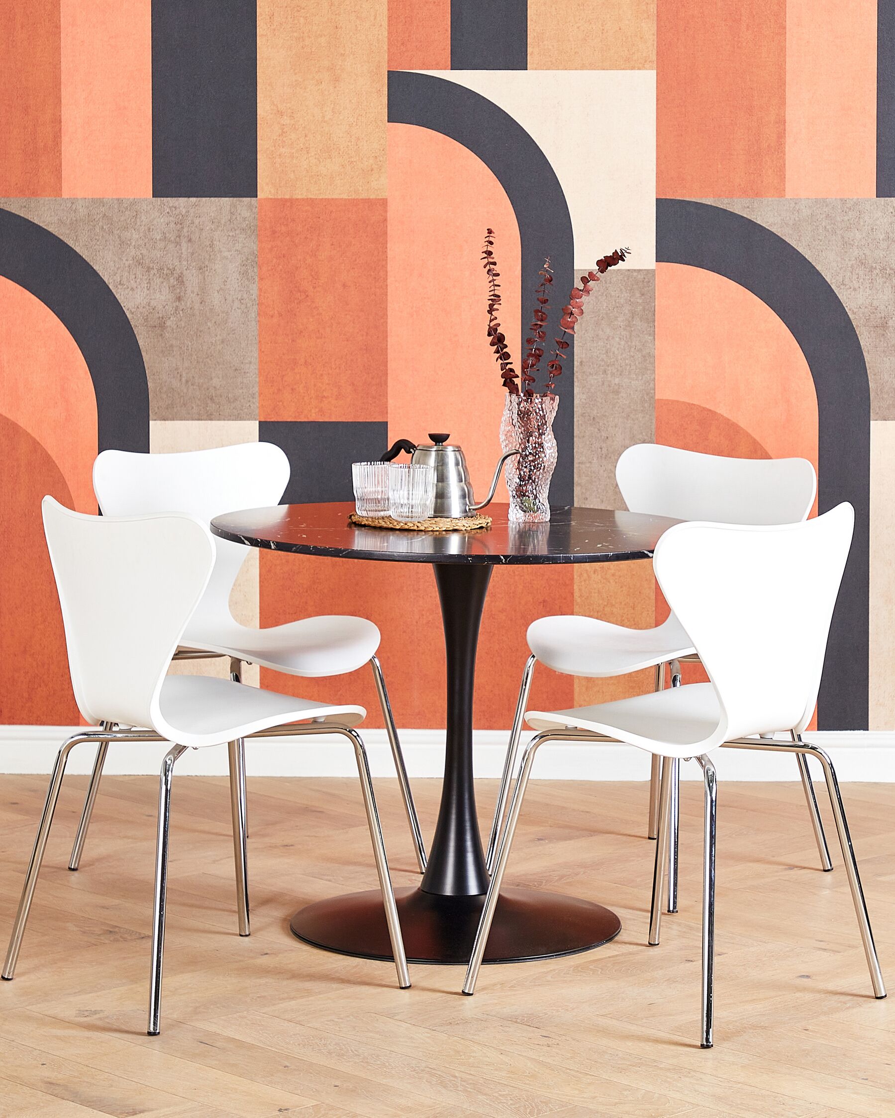 Dining Table BOCA Black Marble 90 cm 90 cm