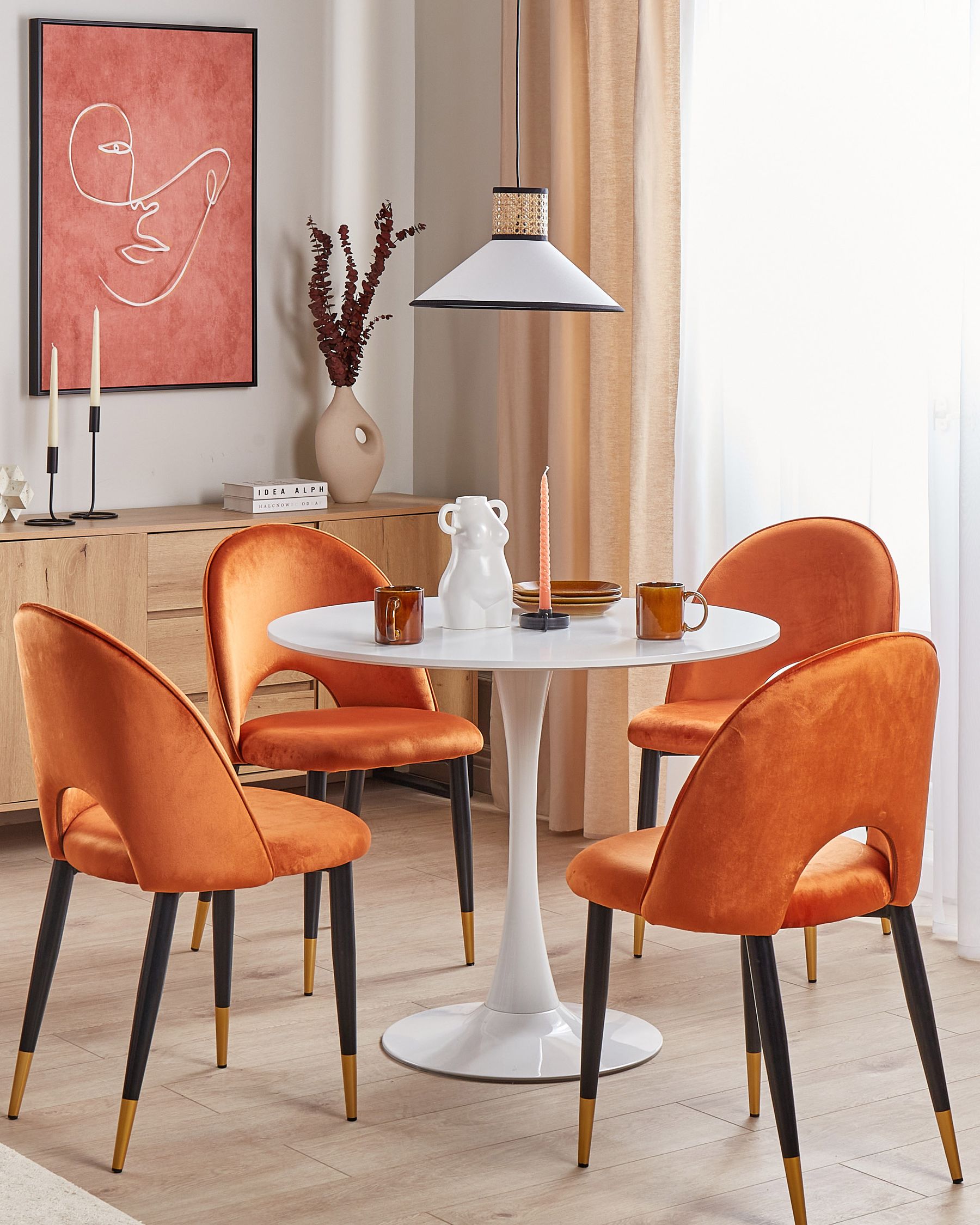 Dining Table BOCA White 90 cm 90 cm