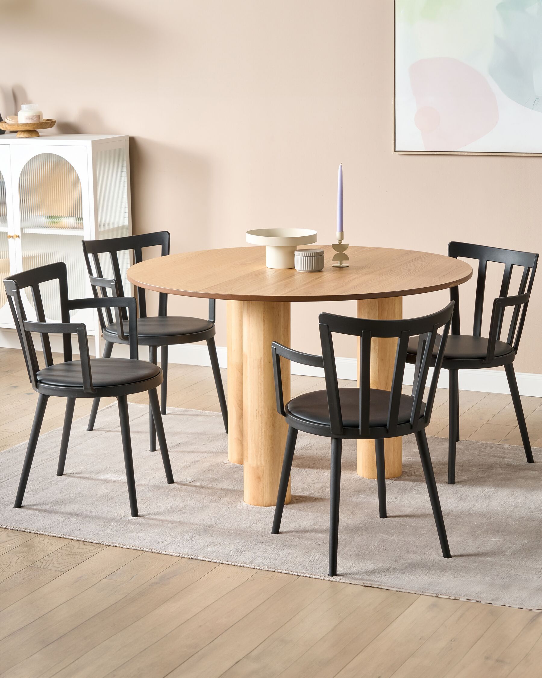 Dining Table ORIN Light Ash Wood 120 cm 120 cm