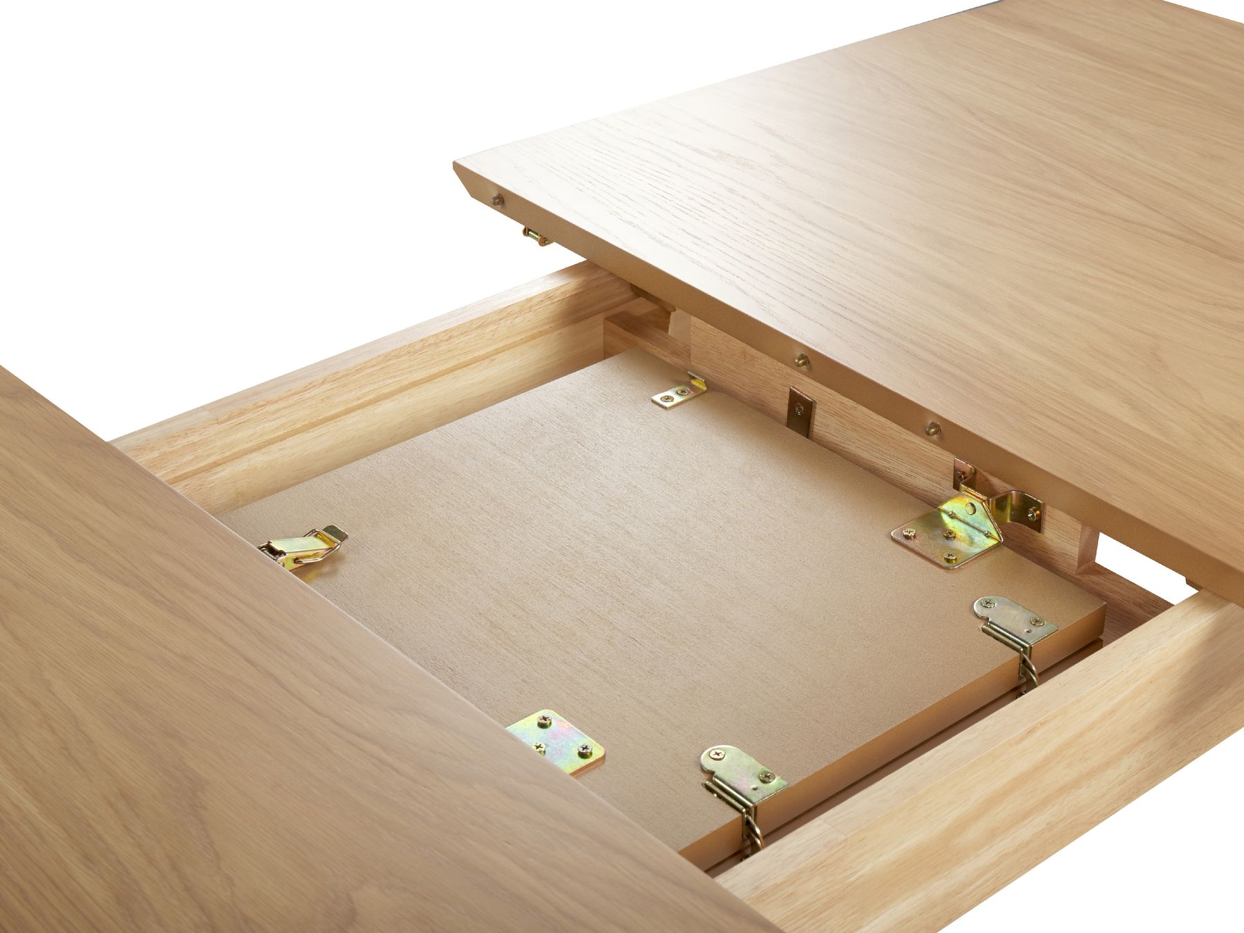 Extending Dining Table MADOX Light Oak 120/150 cm 75 cm