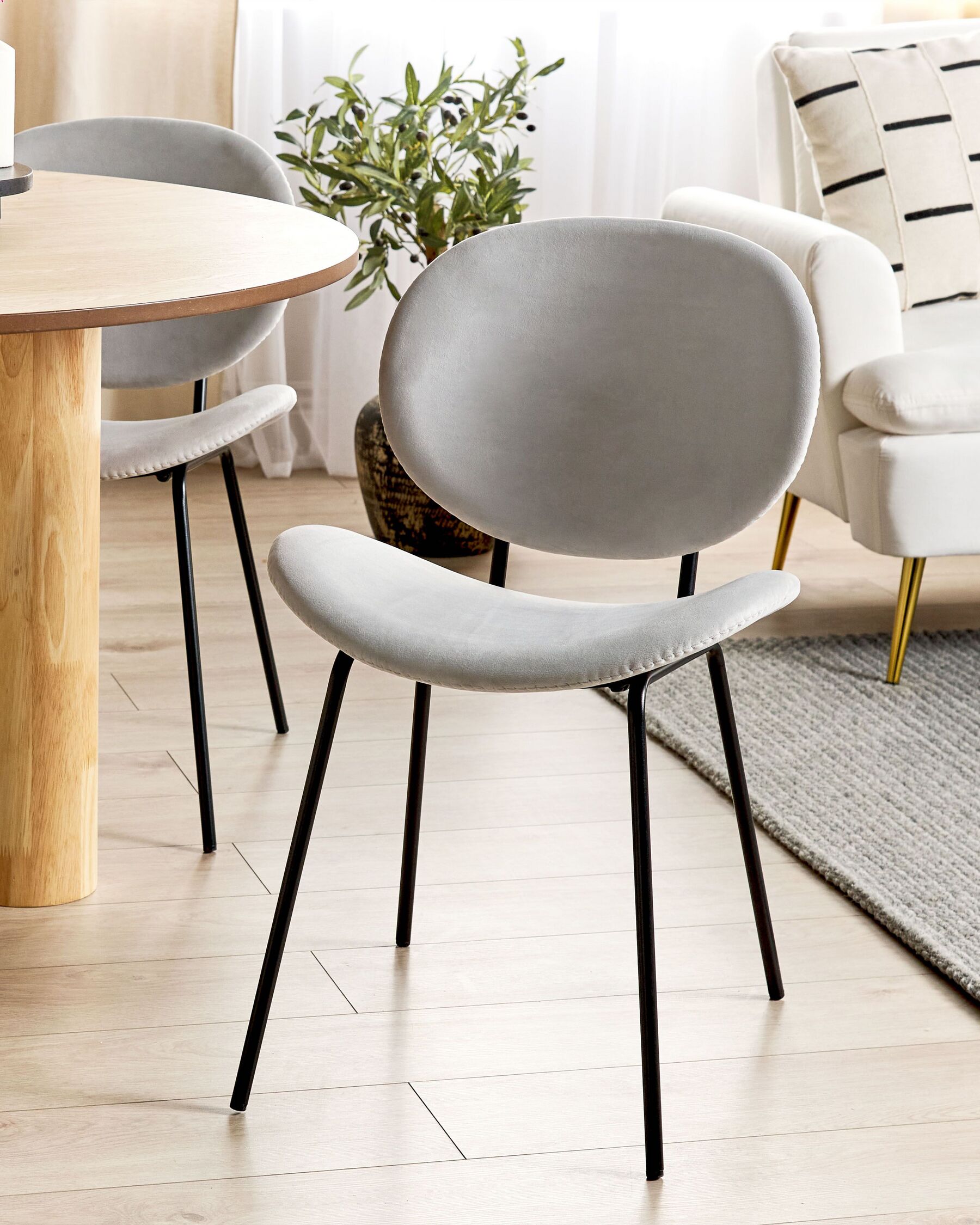 Dining Table ORIN Light Ash Wood 120 cm 120 cm