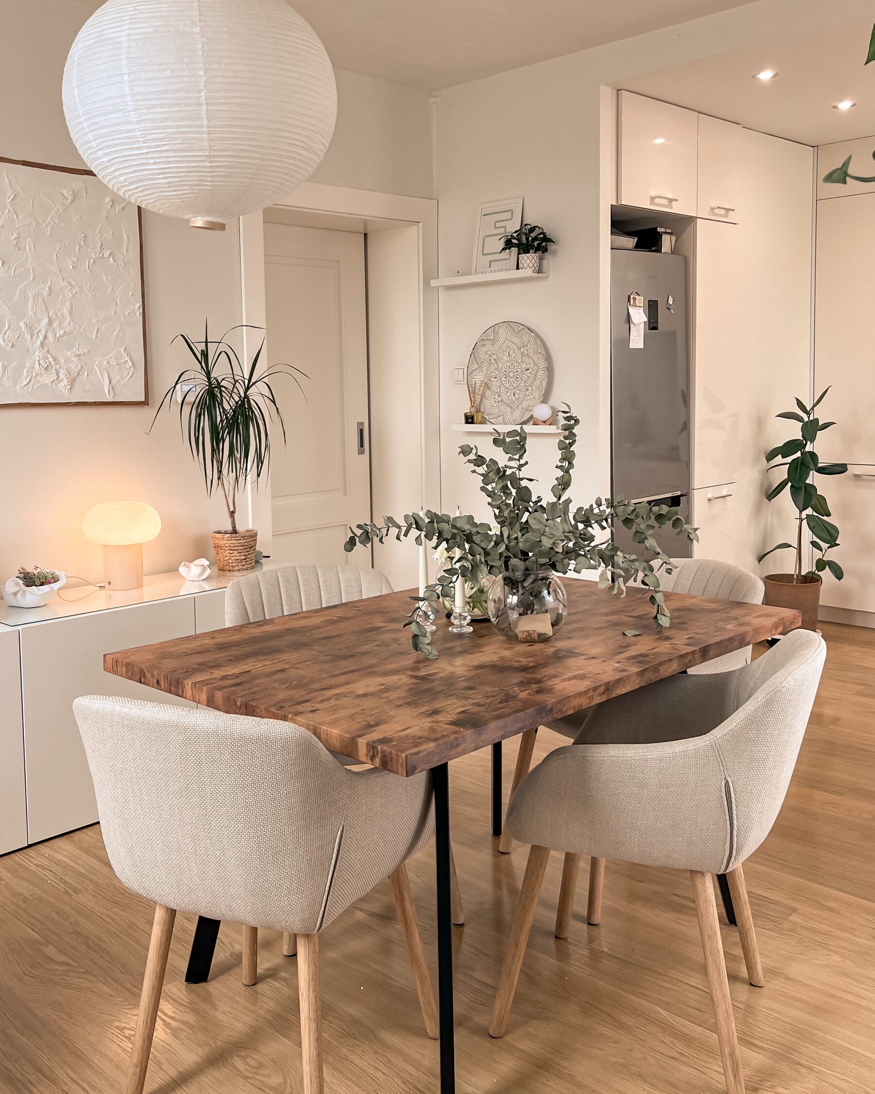 Extending Dining Table HARLOW Dark Brown 140/180 cm 90 cm