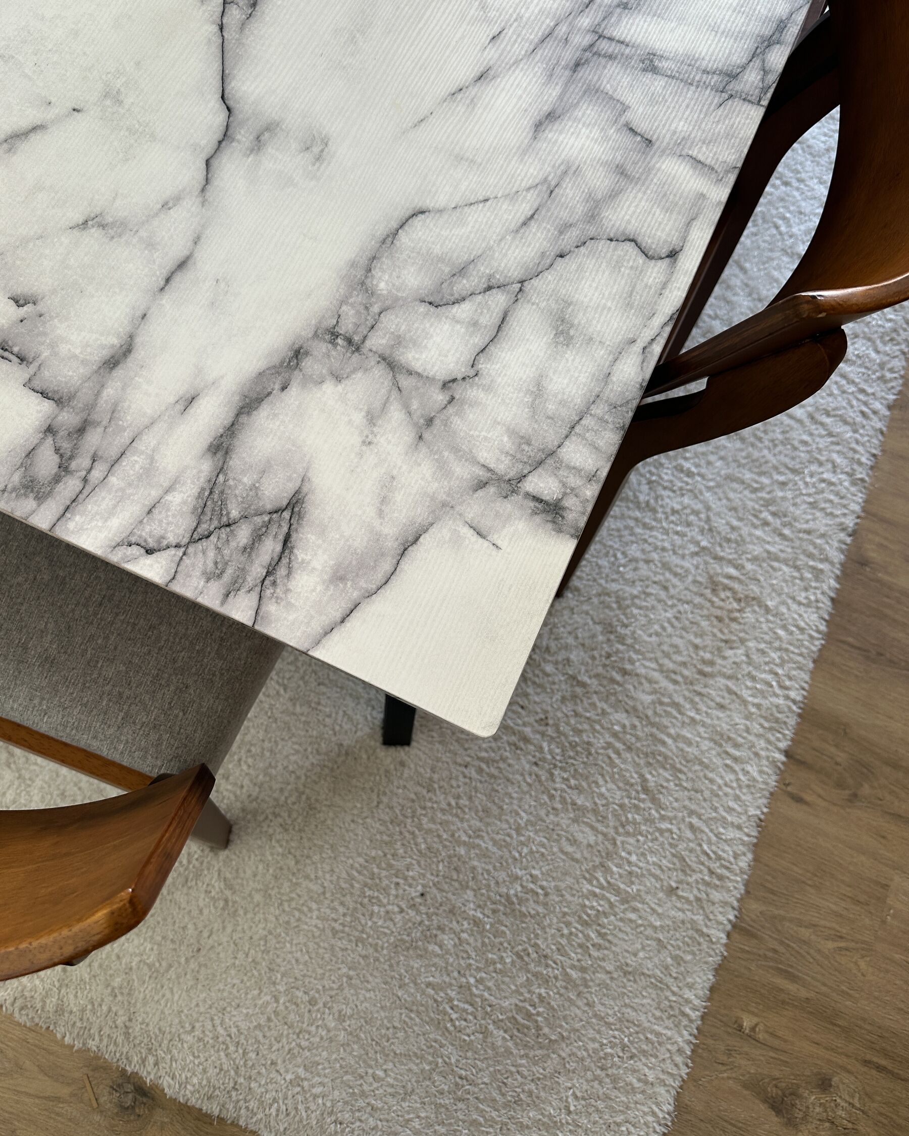 Dining Table MOLDEN Black/ White 150 cm 80 cm