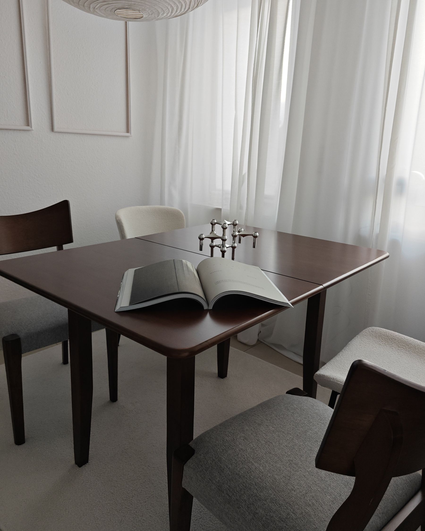 Extending Dining Table MASELA Dark Brown 90/120 cm 60 cm Wood