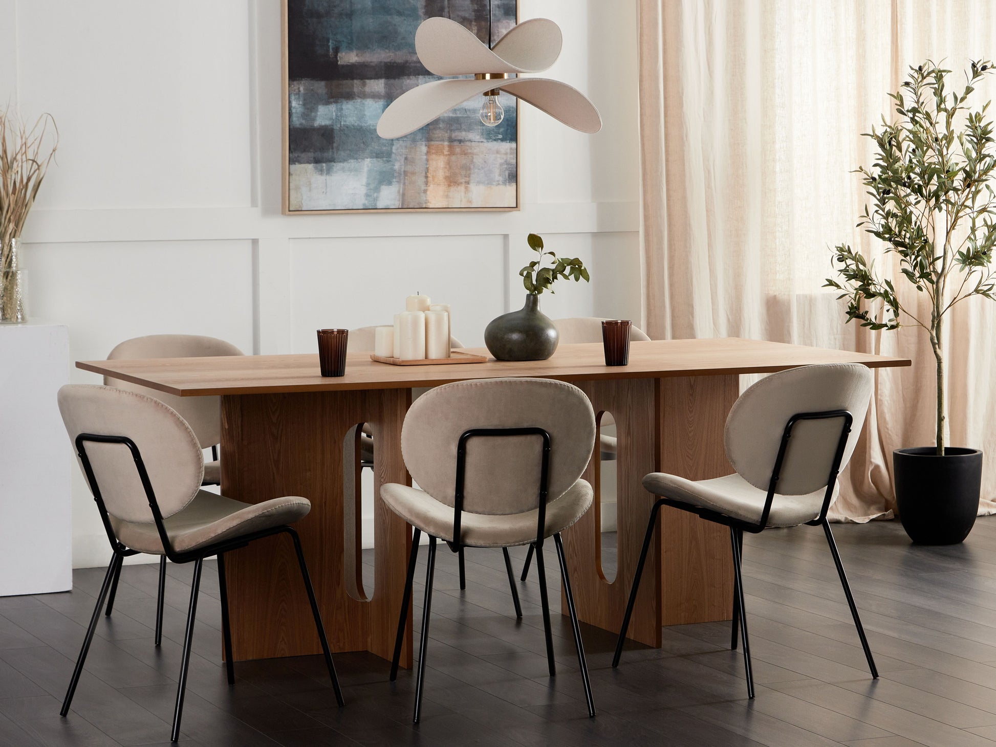 Dining Table CORAIL Light Ash Wood 200 cm 100 cm