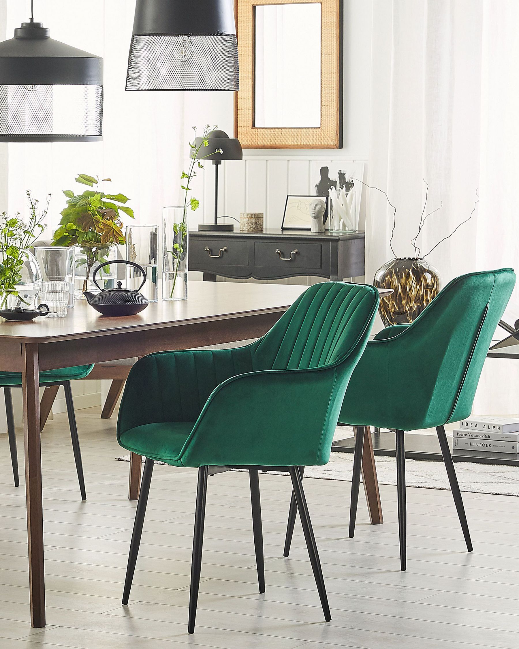 Dining Table MADOX Dark Walnut 200 cm 100 cm