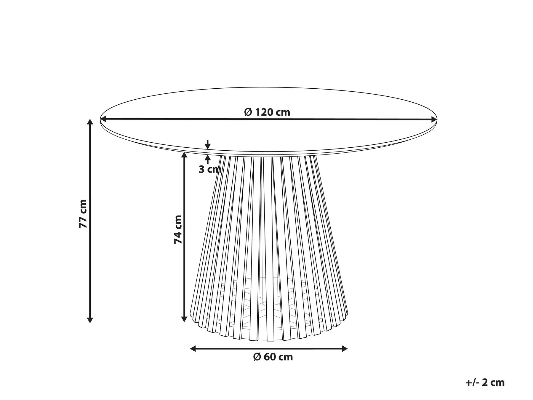 Dining Table MESILLA Brown 120 cm 120 cm Acacia Wood