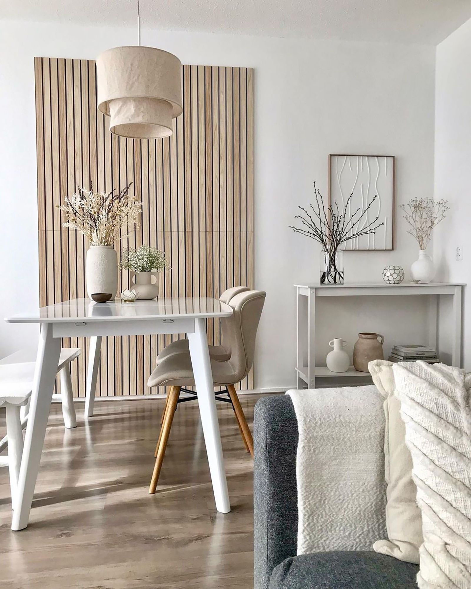 Extending Dining Table SANFORD White 150/195 cm 90 cm