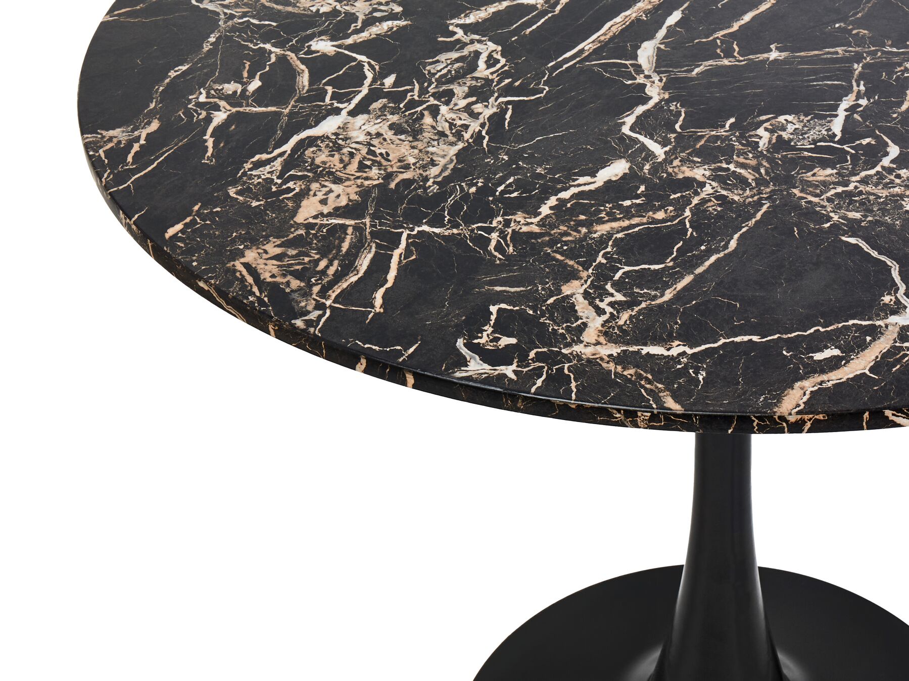 Dining Table BOCA Black/ Gold 90 cm 90 cm