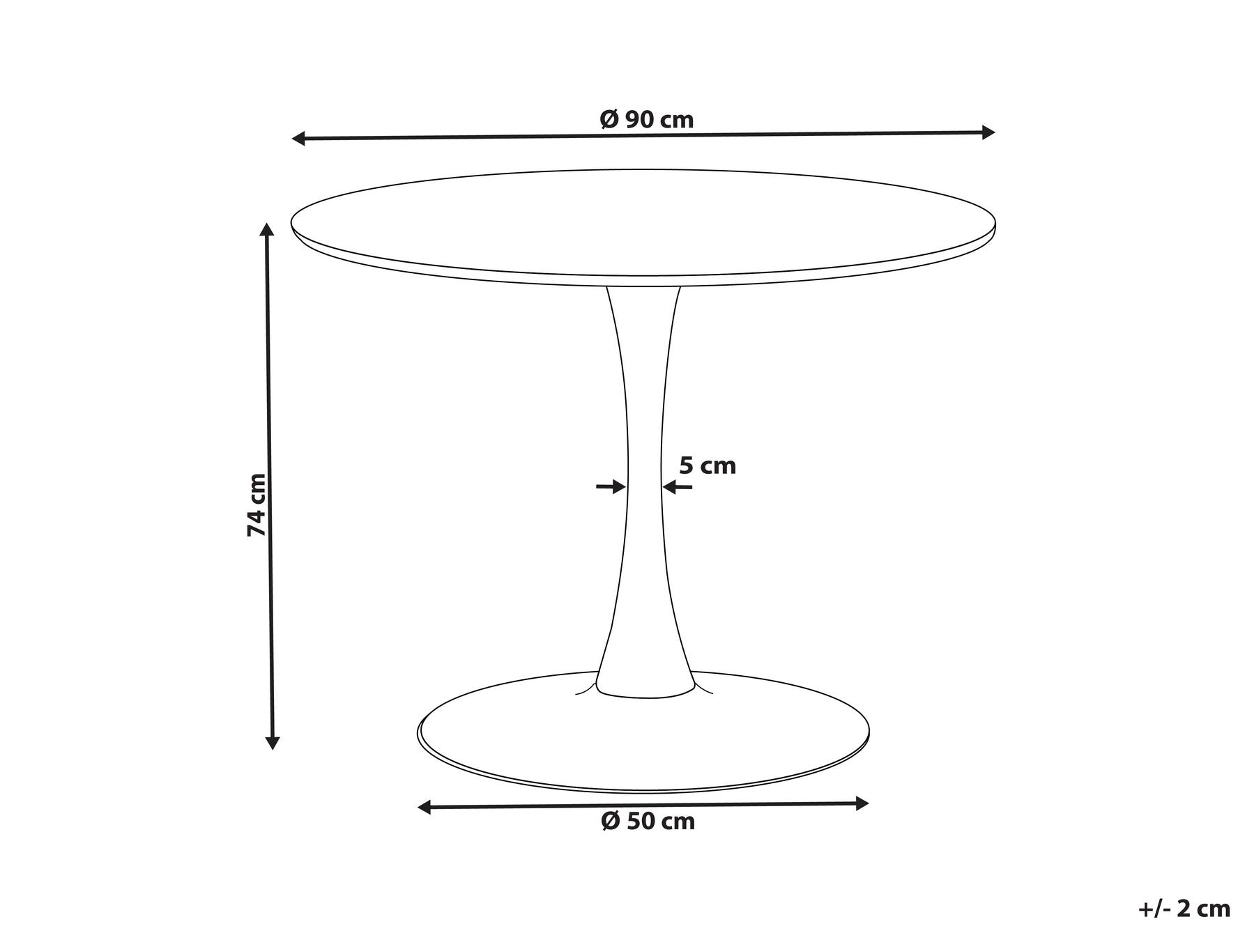 Dining Table BOCA Black/ Gold 90 cm 90 cm