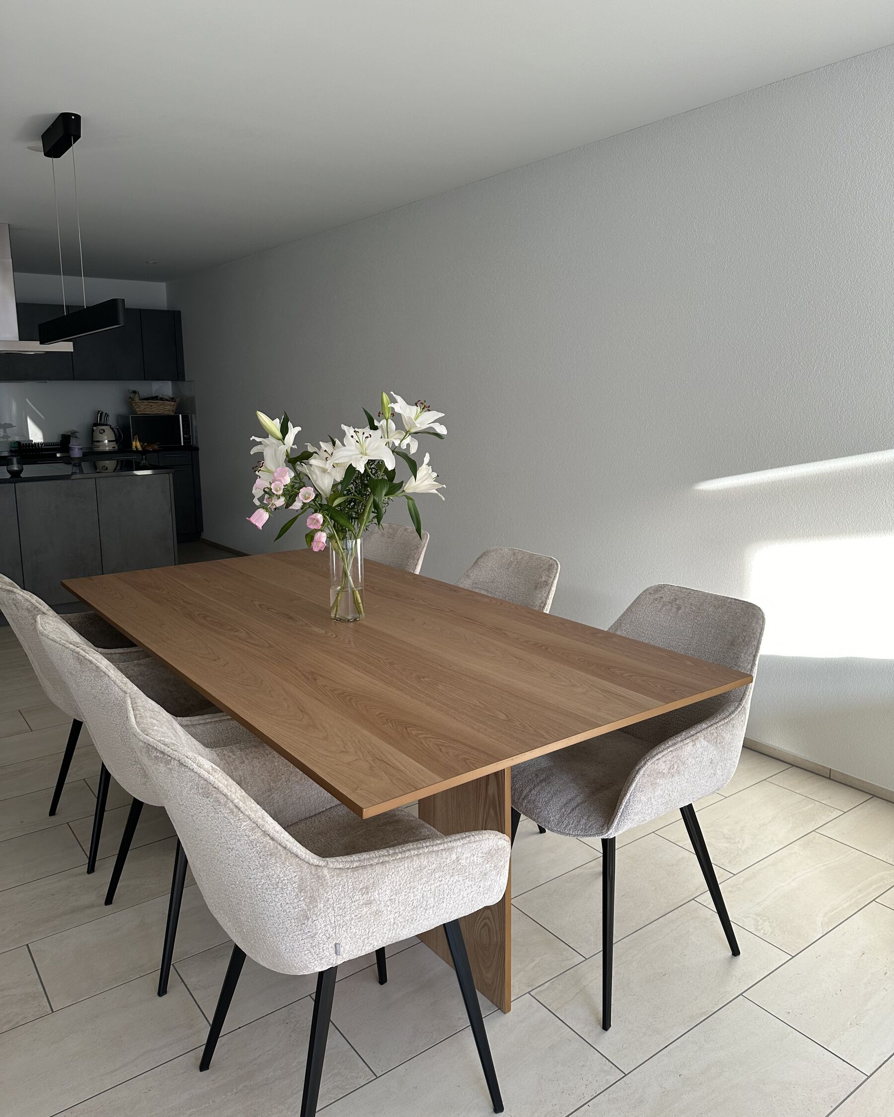 Dining Table CORAIL Light Ash Wood 200 cm 100 cm