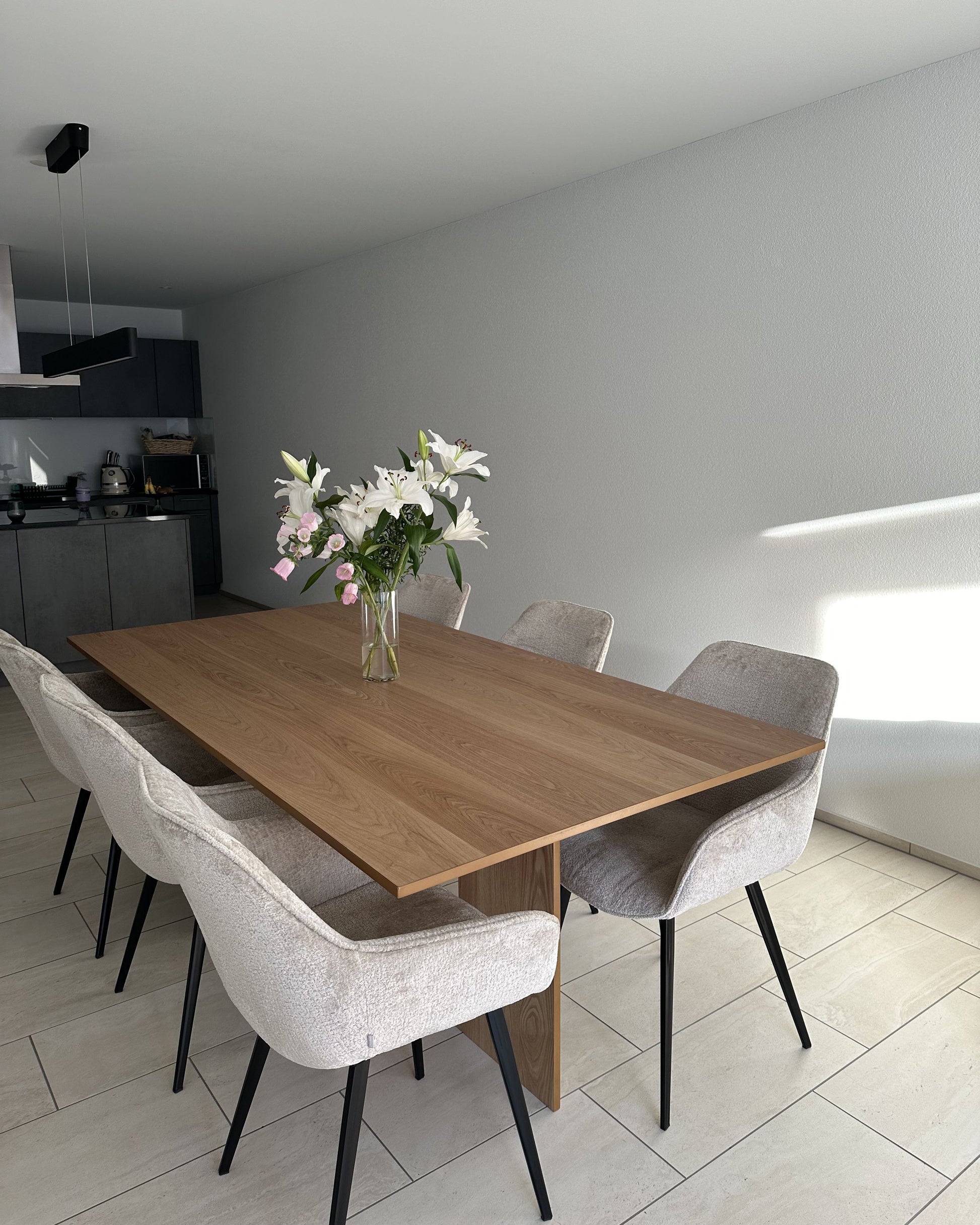 Dining Table CORAIL Light Ash Wood 200 cm 100 cm