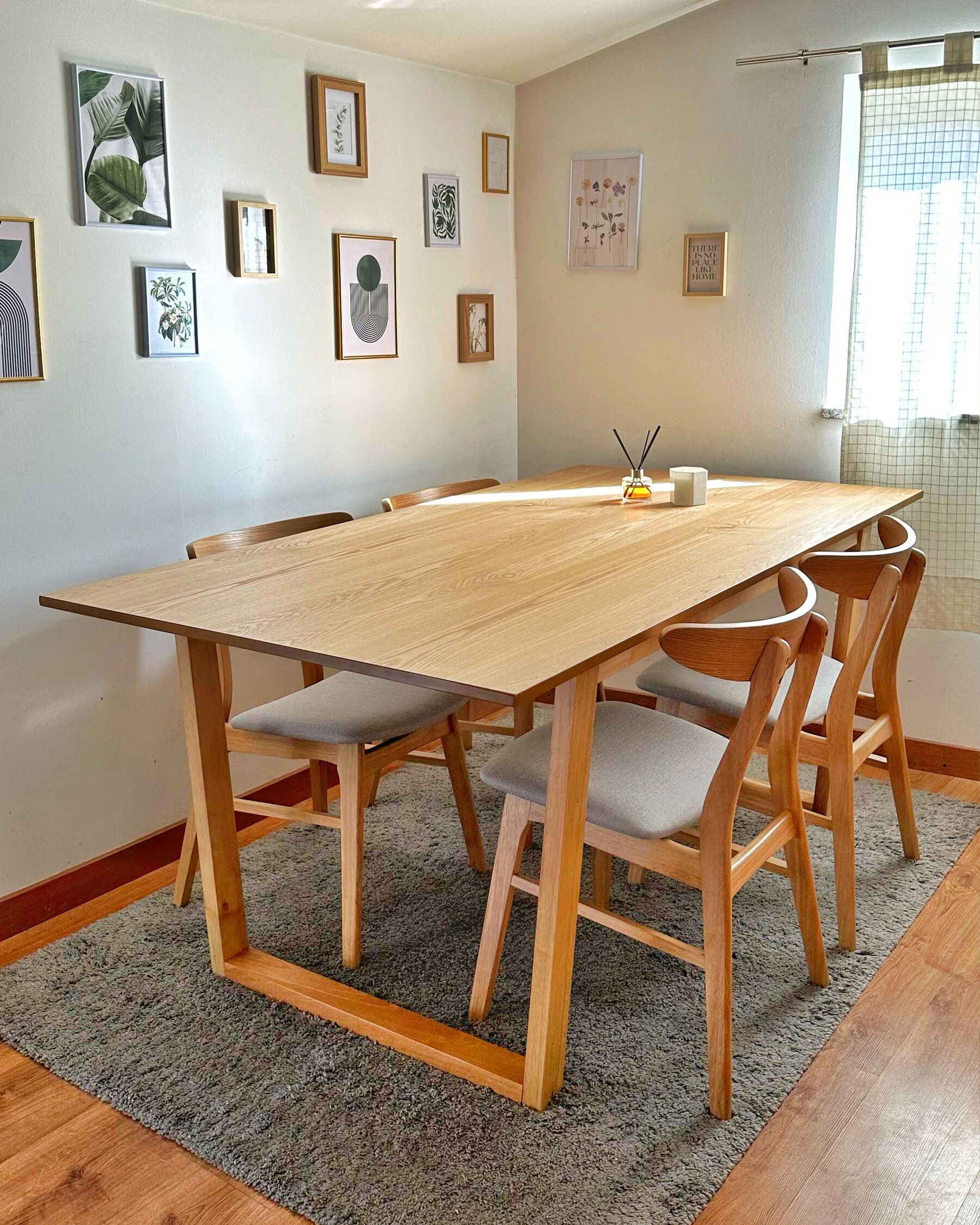 Dining Table CAMDEN Light Ash Wood 180 cm 95 cm