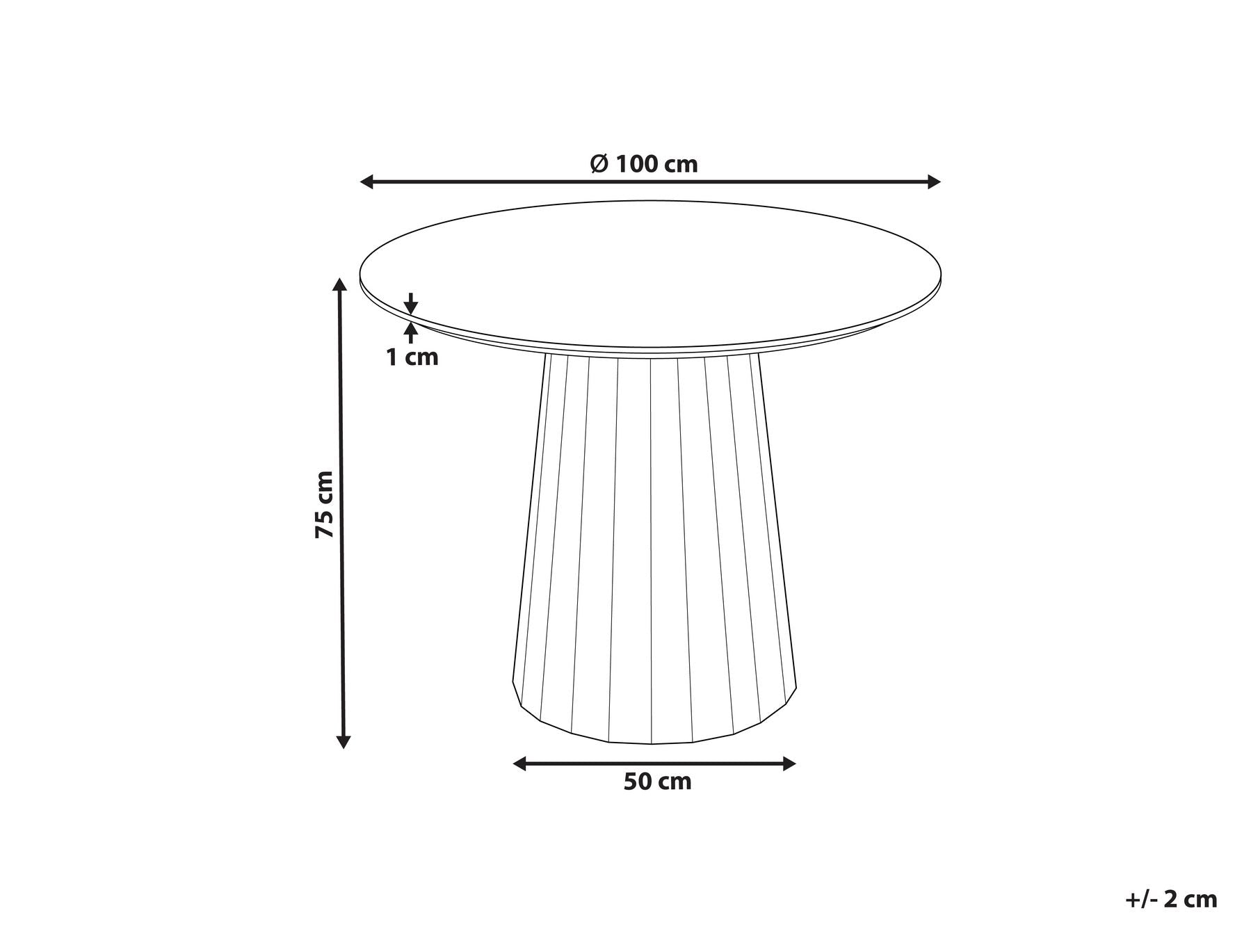 Dining Table PLATO Black 100 cm 100 cm Metal