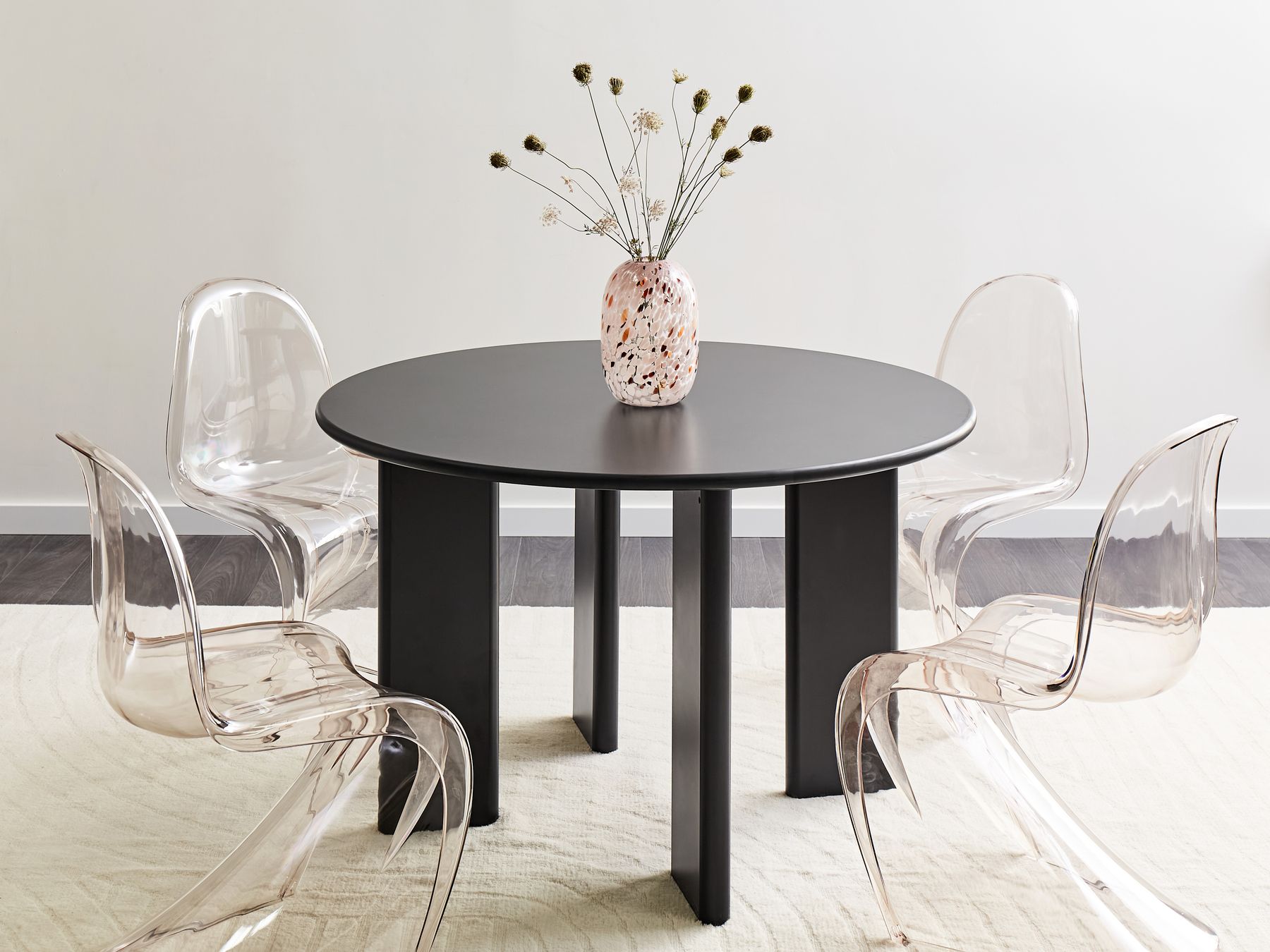 Dining Table COSMO Black 120 cm 120 cm