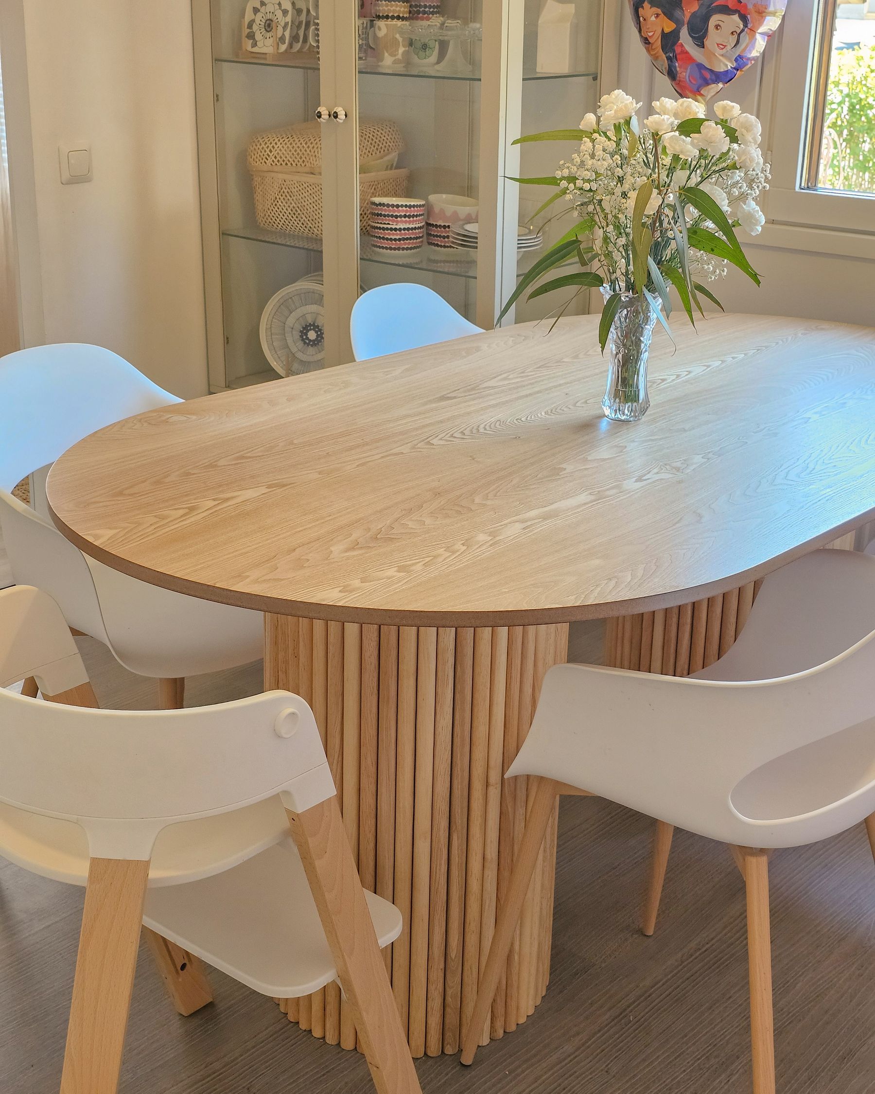 Dining Table SHERIDAN Natural Ash Wood 180 cm 100 cm