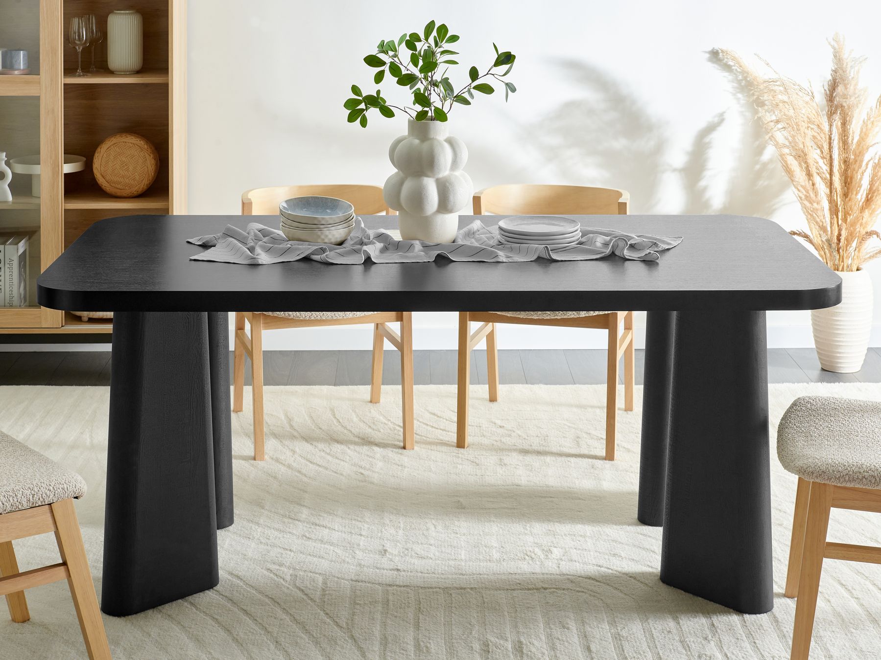 Dining Table ATLIN Black 180 cm 90 cm