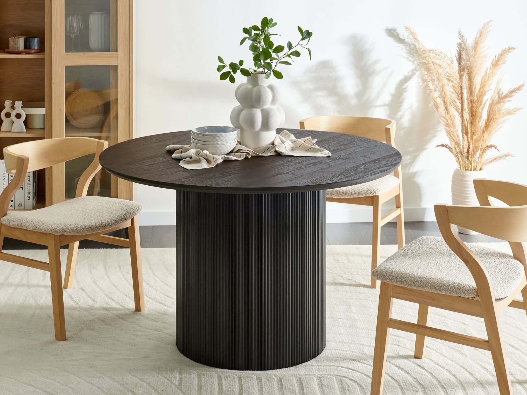Dining Table SHEHO Black 120 cm 120 cm