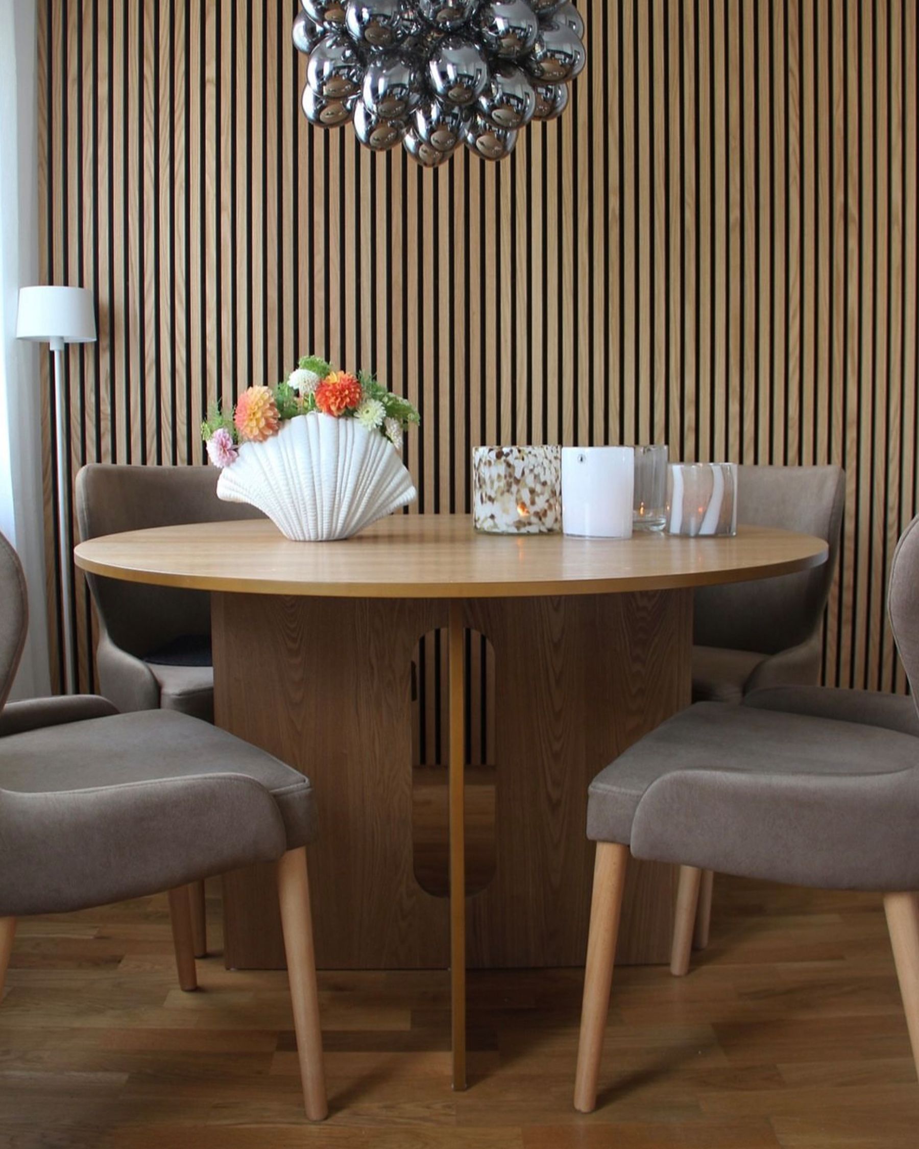 Dining Table CORAIL Light Ash Wood 120 cm 120 cm