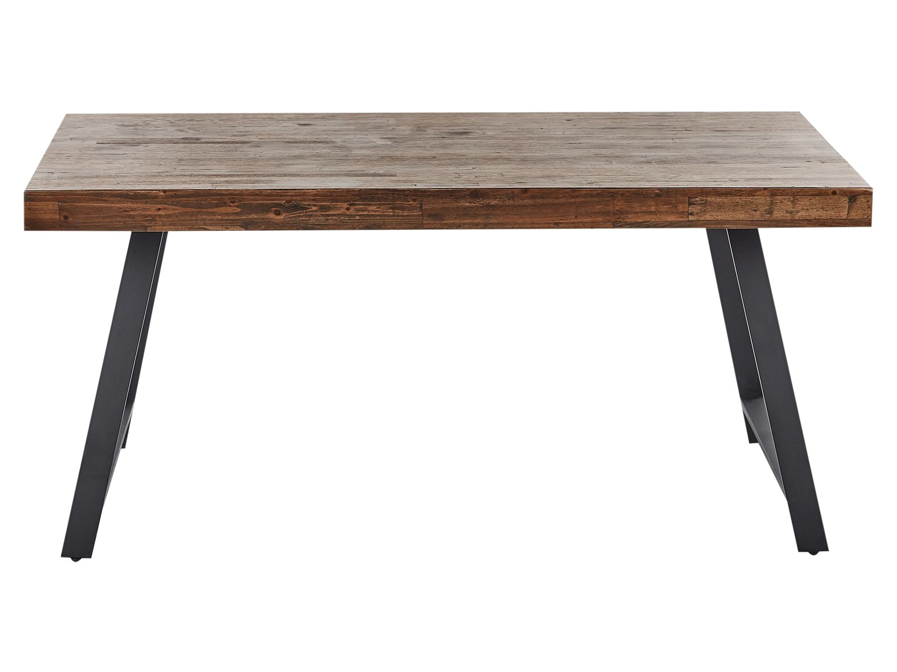 Dining Table WARTON Dark Brown 160 cm 90 cm Pine Wood