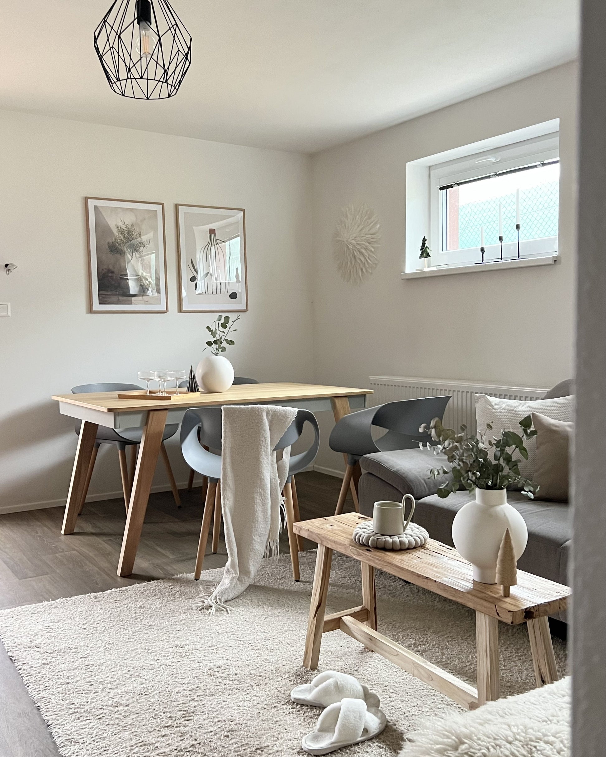 Dining Table PHOLA Light Oak 150 cm 90 cm