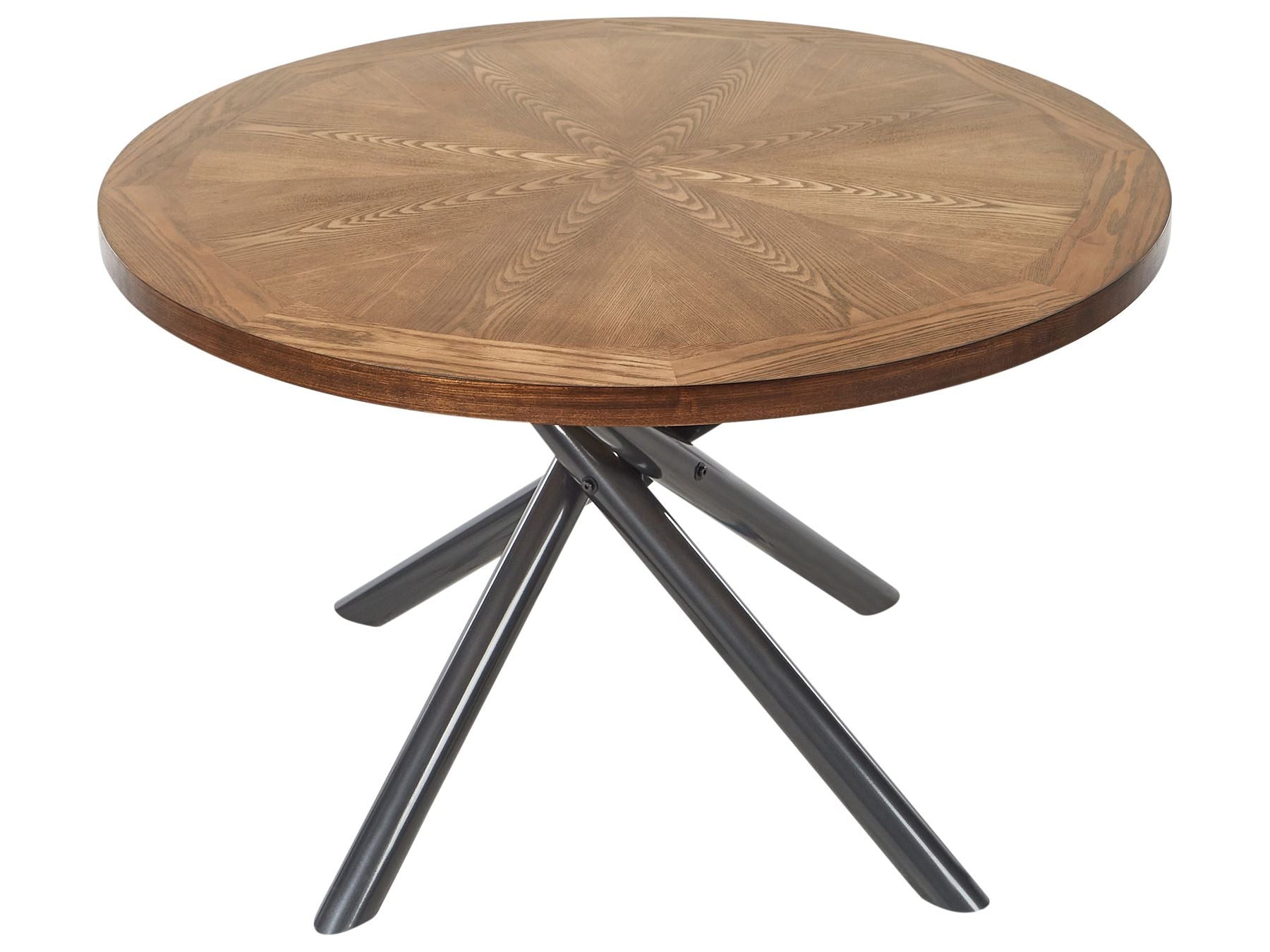 Dining Table LORENZO Brown Ash Wood 120 cm 120 cm