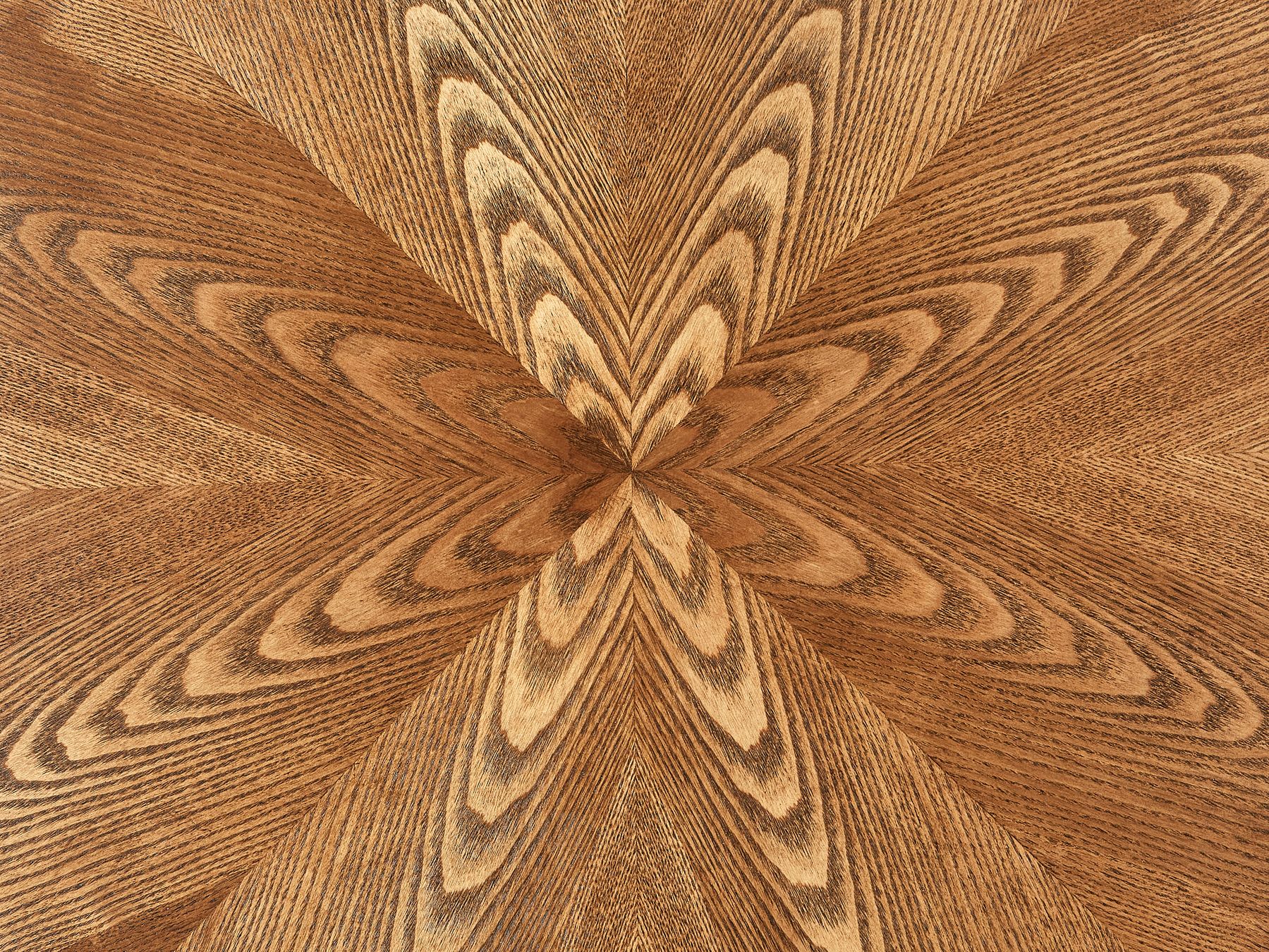 Dining Table LORENZO Brown Ash Wood 120 cm 120 cm
