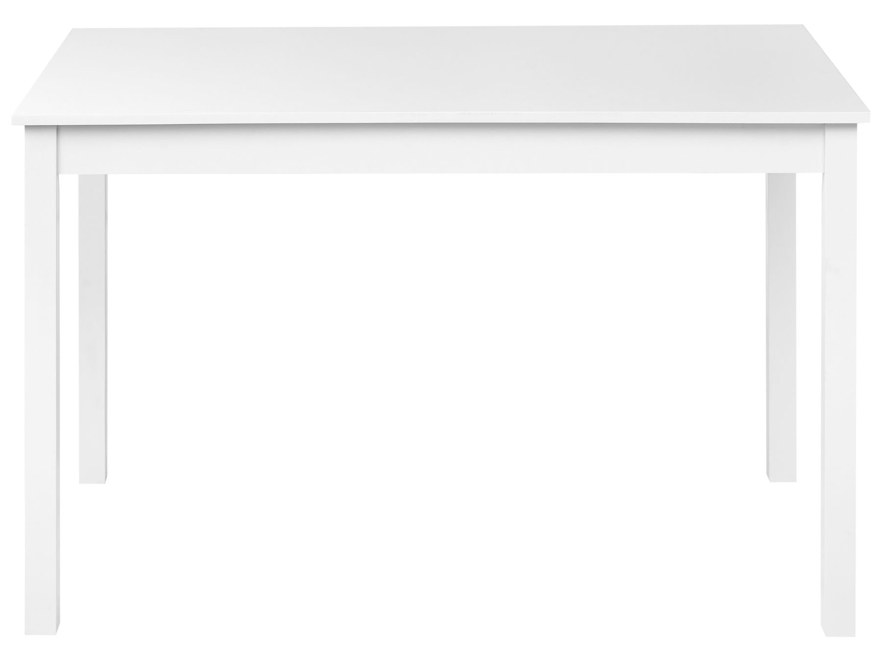 Dining Table BARLEE White 120 cm 75 cm Poplar Wood