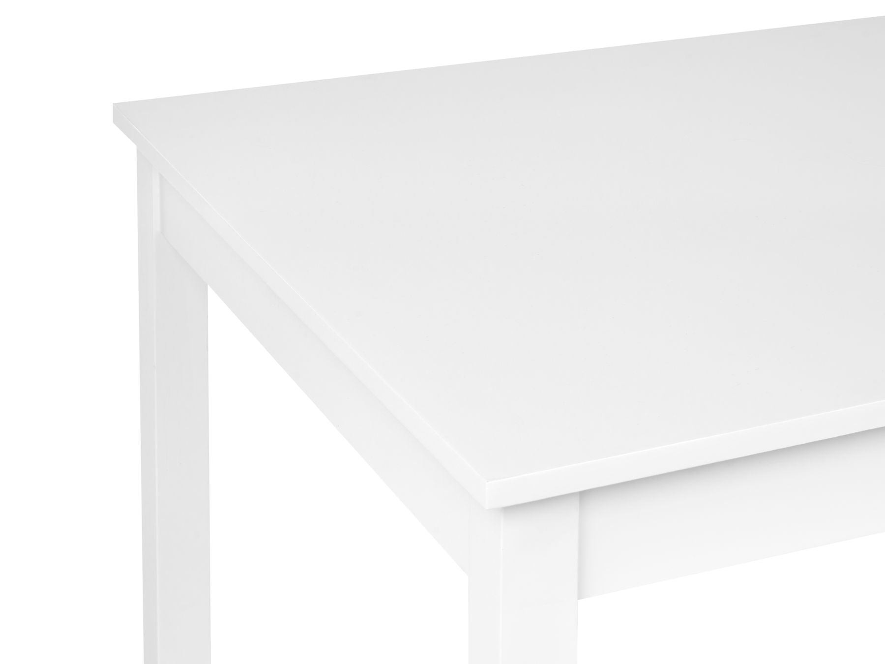 Dining Table BARLEE White 120 cm 75 cm Poplar Wood