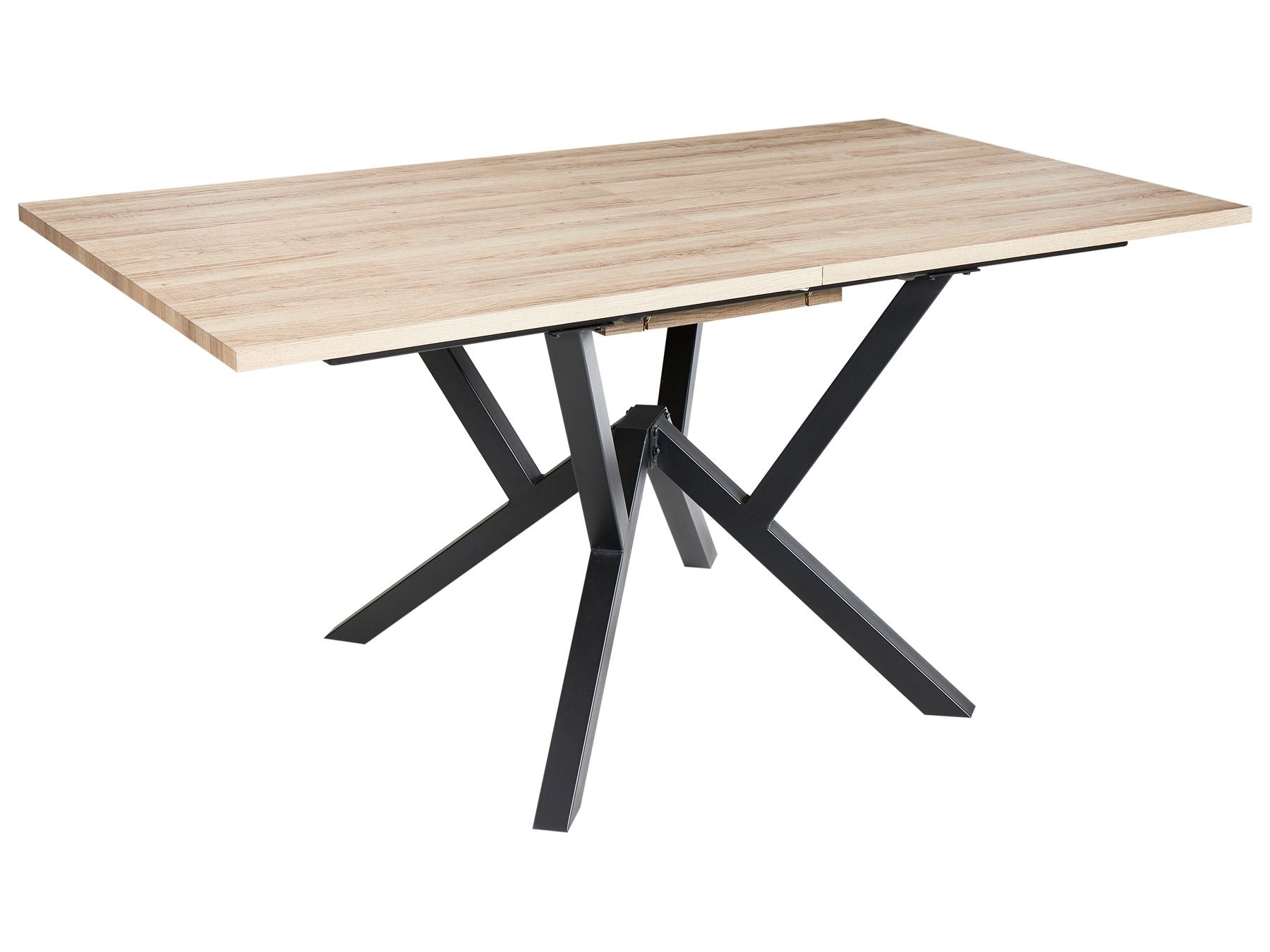 Extending Dining Table ANSELL Light Brown 160/200 cm 90 cm