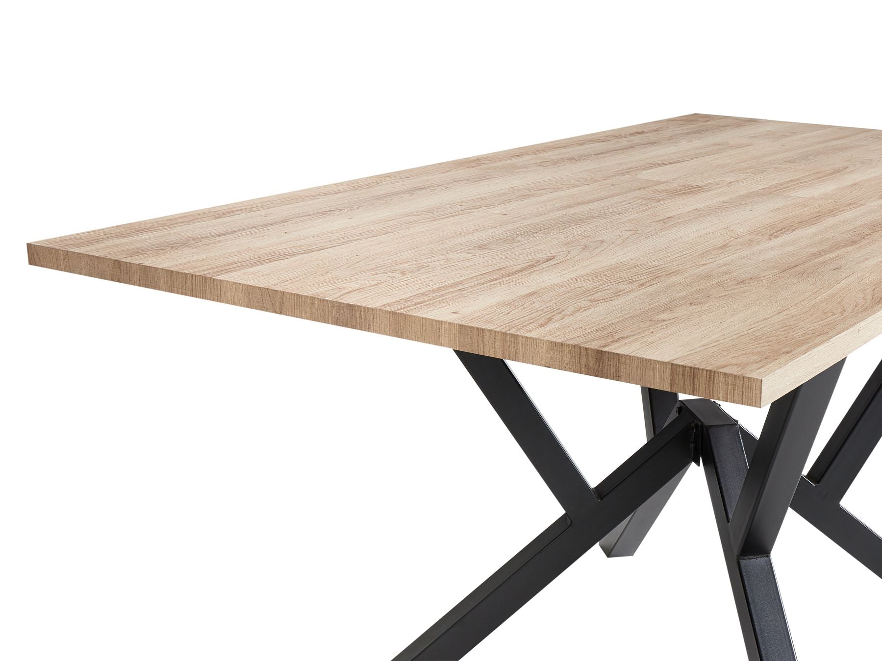 Extending Dining Table ANSELL Light Brown 160/200 cm 90 cm