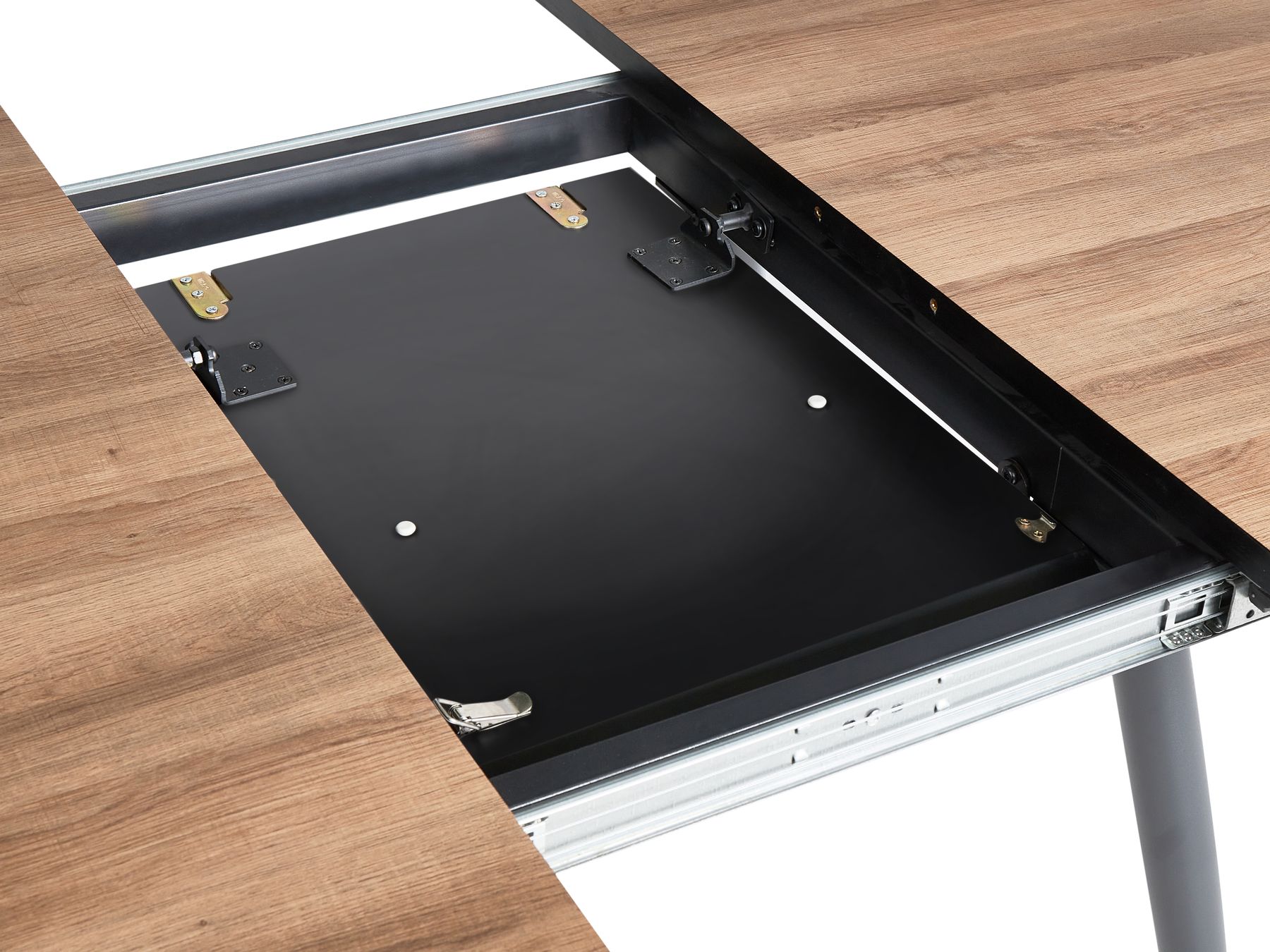 Extending Dining Table SENIAC Brown 110/150 cm 112 cm