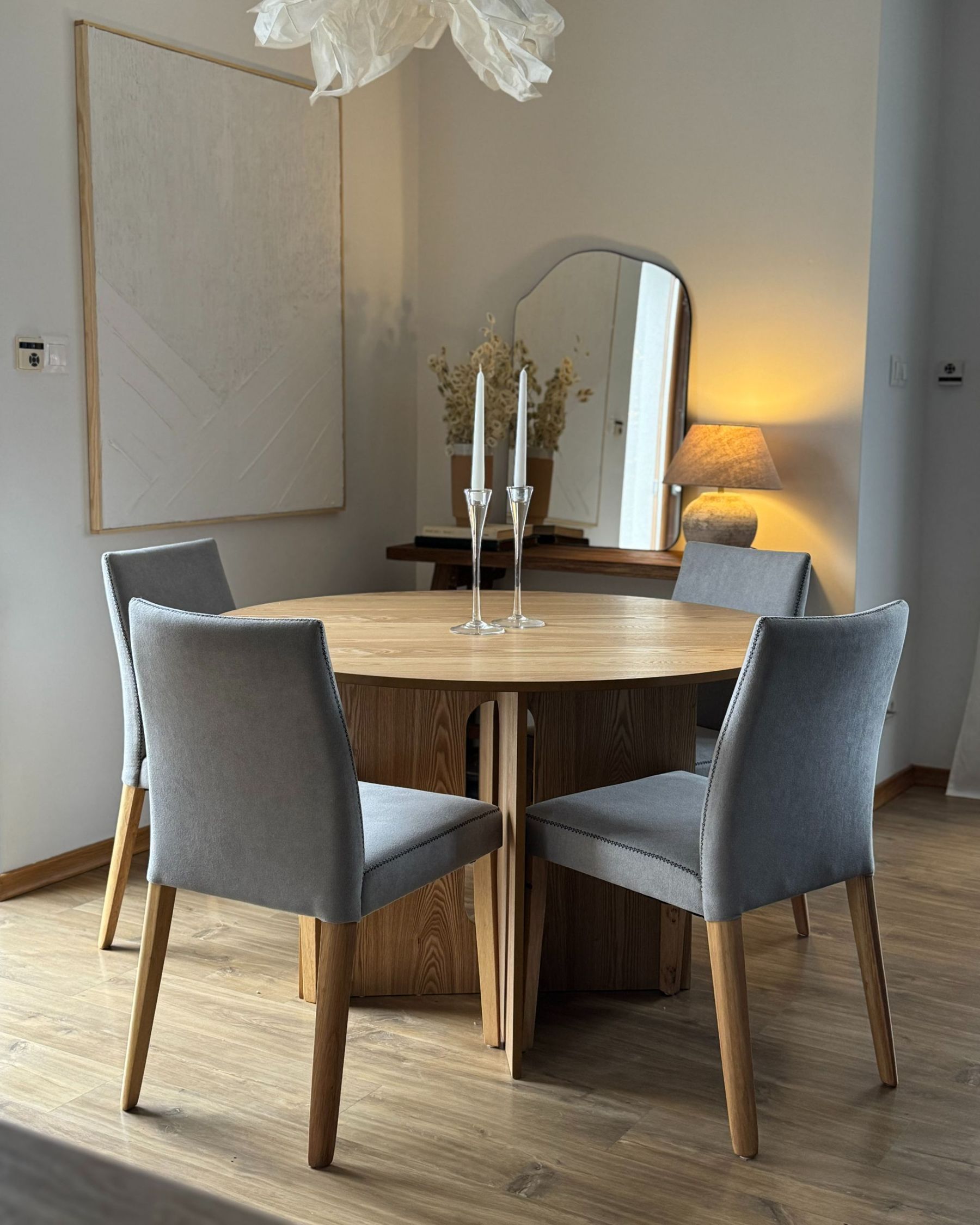 Dining Table CORAIL Light Ash Wood 120 cm 120 cm