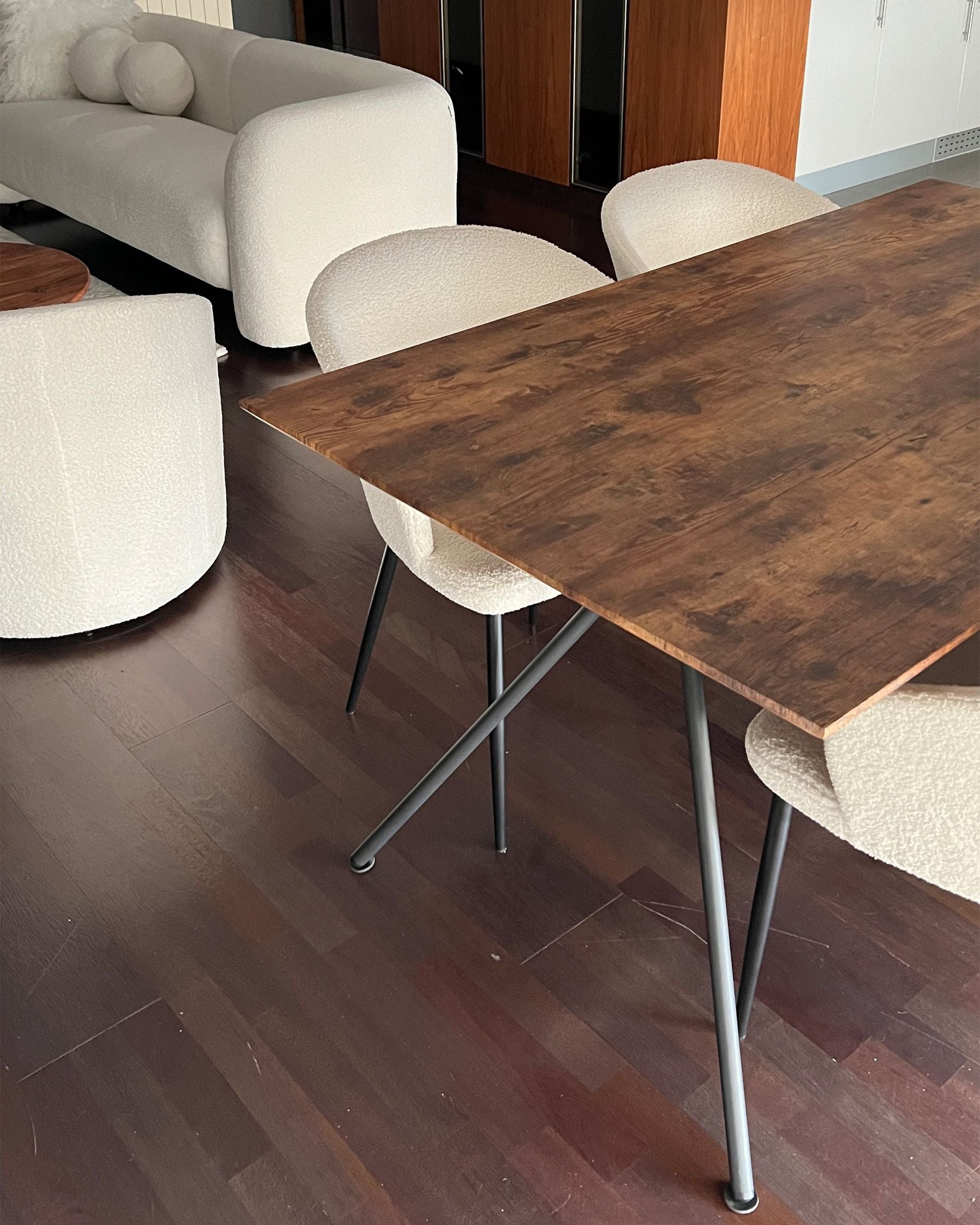 Dining Table AMSTERDAM Dark Brown 160 cm 90 cm