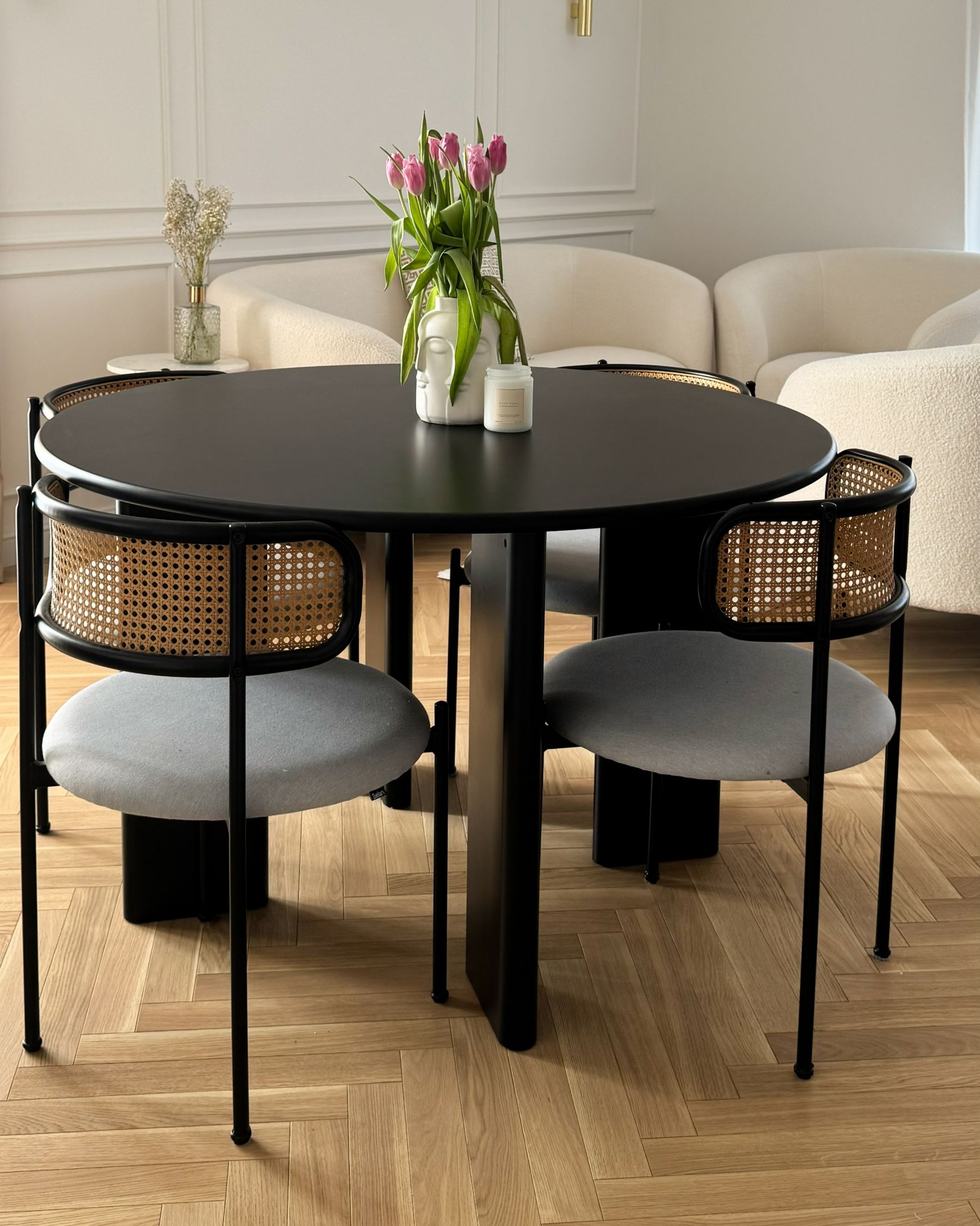 Dining Table COSMO Black 120 cm 120 cm