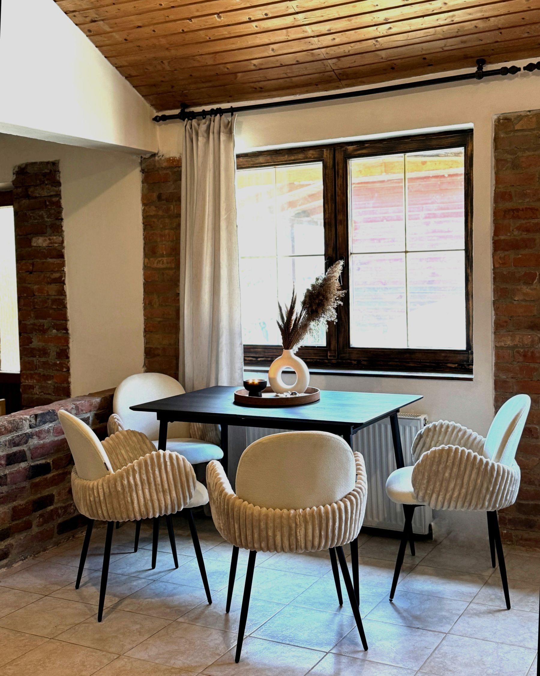 Extending Dining Table GELANDA Grey 120/160 cm 80 cm