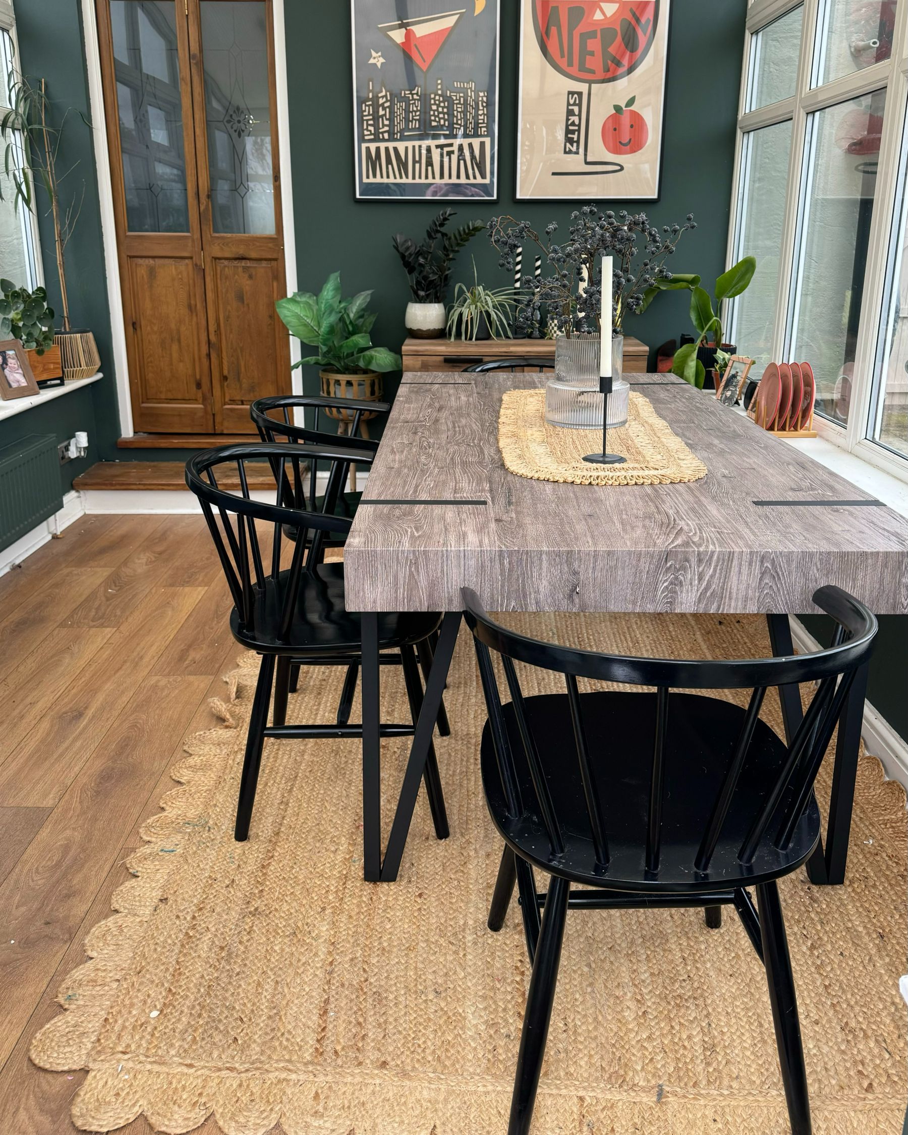 Dining Table ADENA Brown 150 cm 90 cm