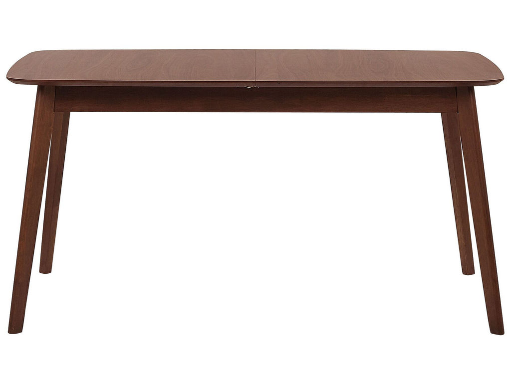 Extending Dining Table MADOX Dark Walnut 120/150 cm 75 cm