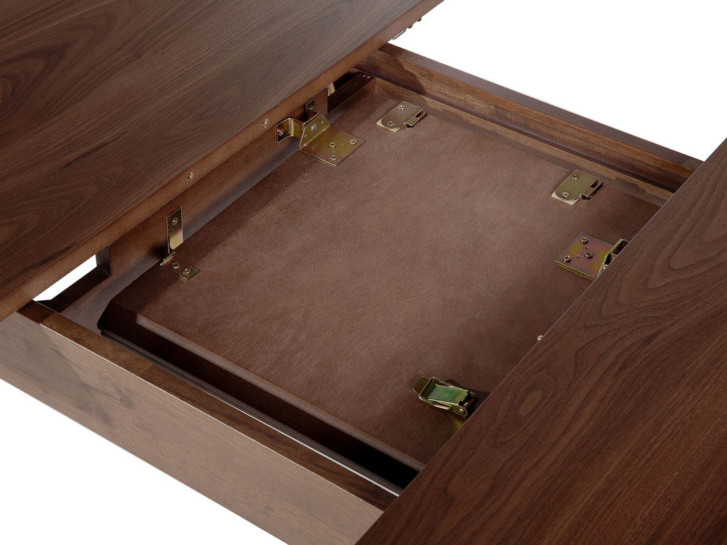 Extending Dining Table MADOX Dark Walnut 120/150 cm 75 cm